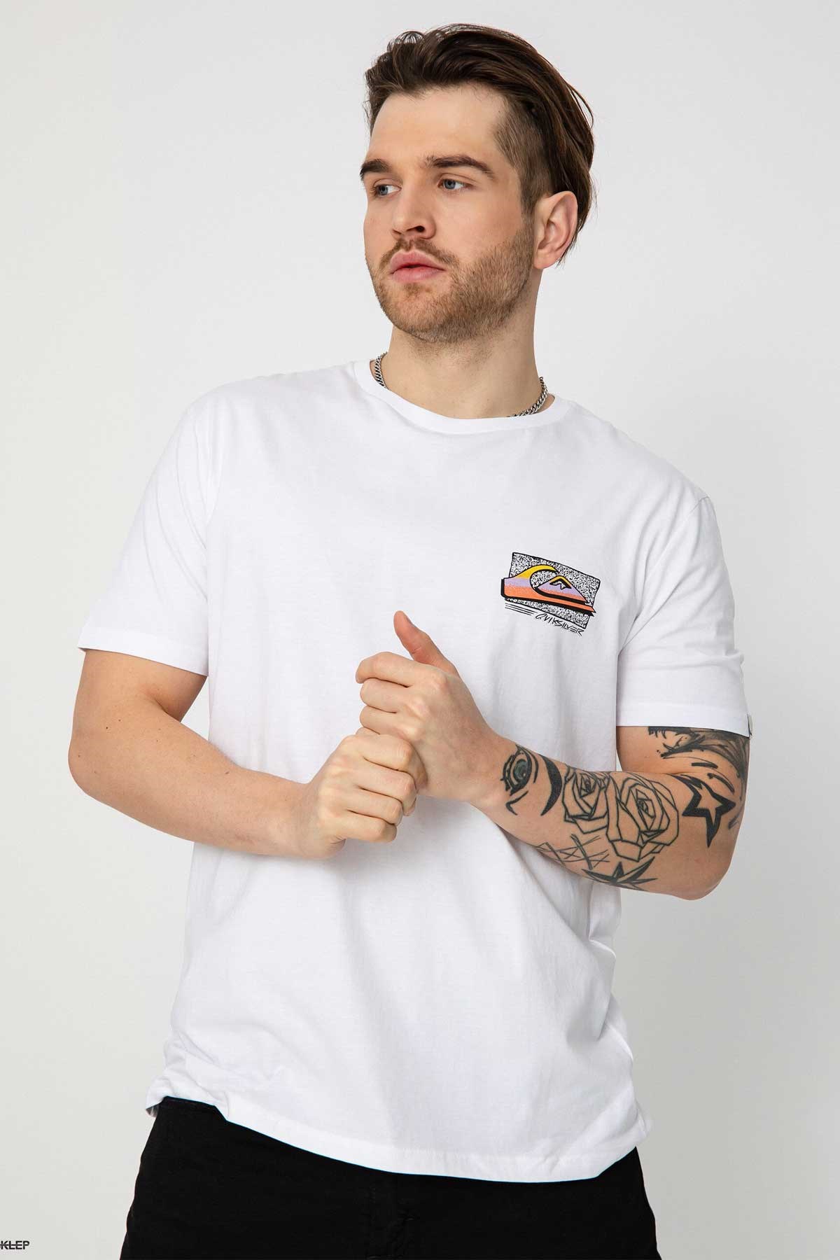 Quiksilver Retrofade Erkek Tişört EQYZT07231-WBB0 Beyaz