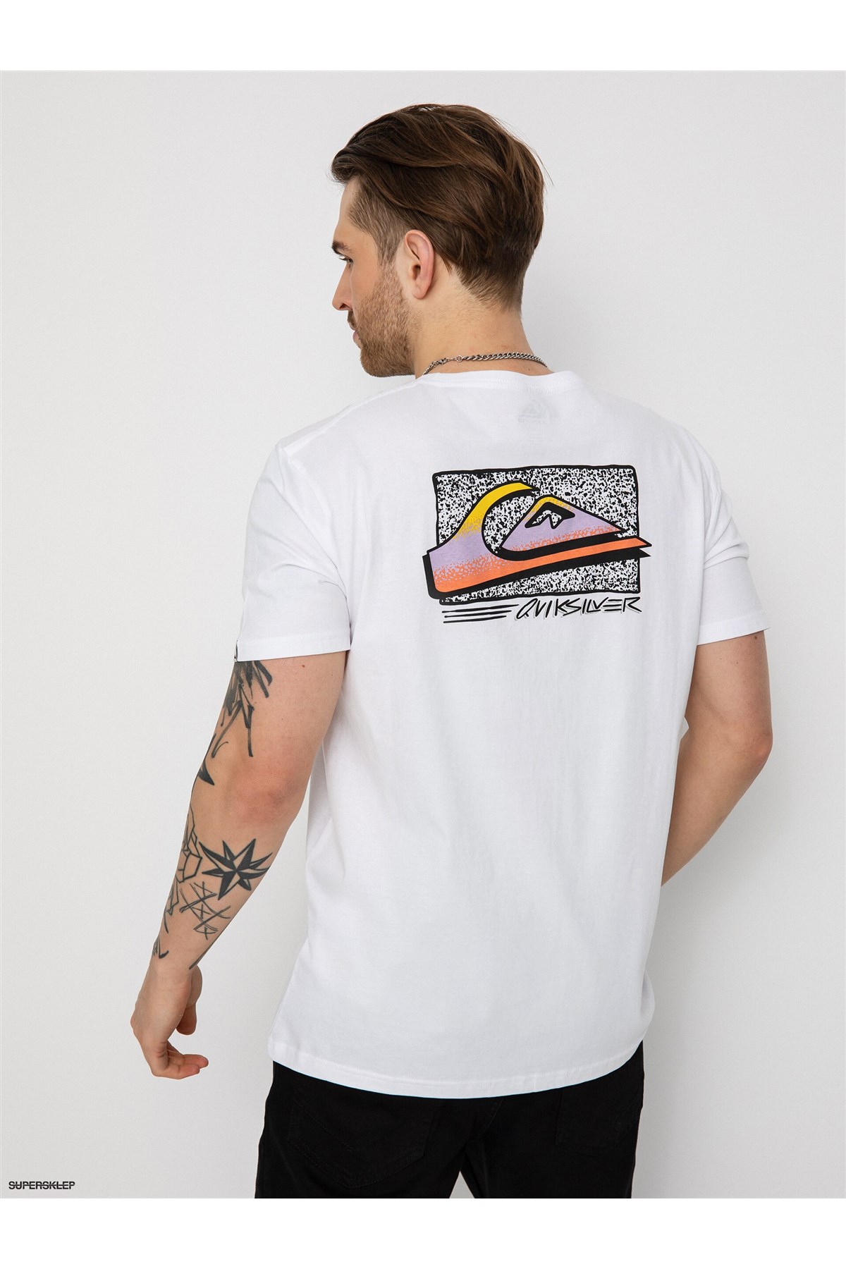 Quiksilver Retrofade Erkek Tişört EQYZT07231-WBB0 Beyaz