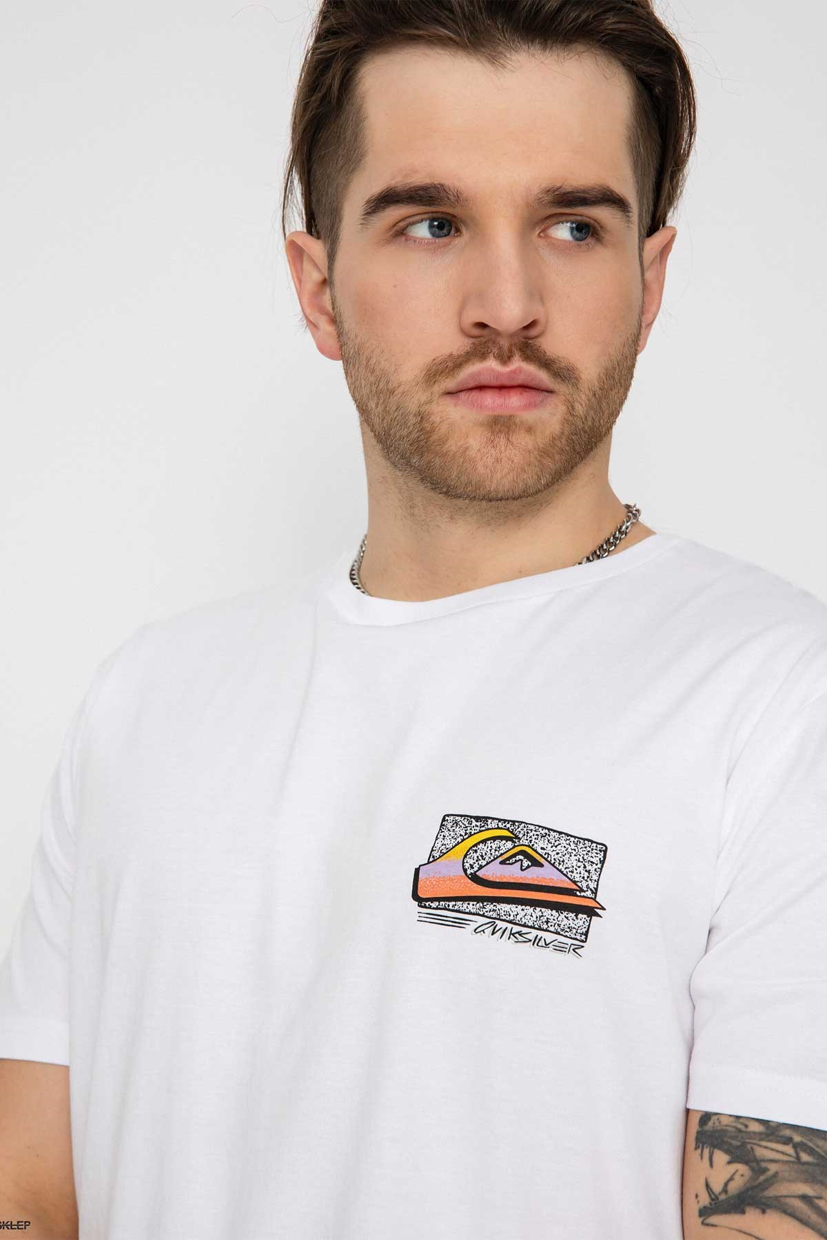 Quiksilver Retrofade Erkek Tişört EQYZT07231-WBB0 Beyaz