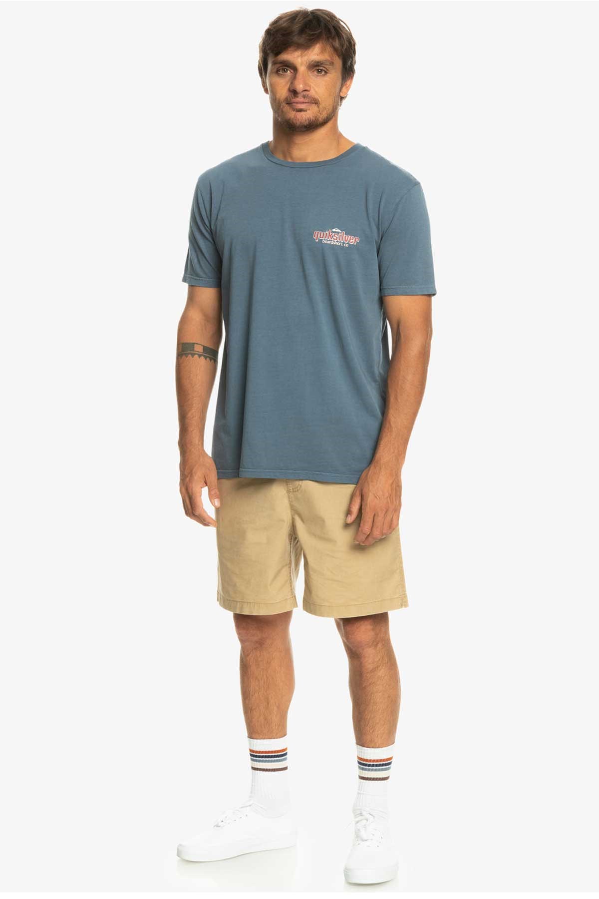 Quiksilver Quikwords Erkek Tişört EQYZT07263-BYG0 Lacivert