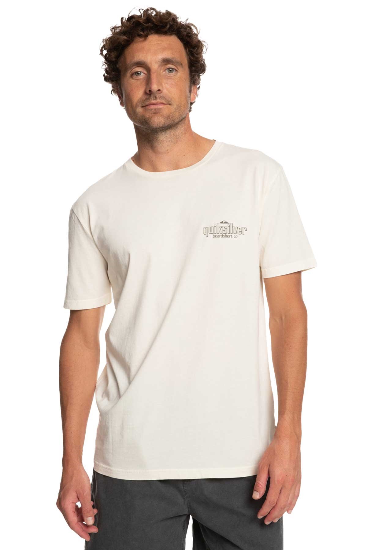 Quiksilver Quikwords Erkek Tişört EQYZT07263-WDW0 Krem