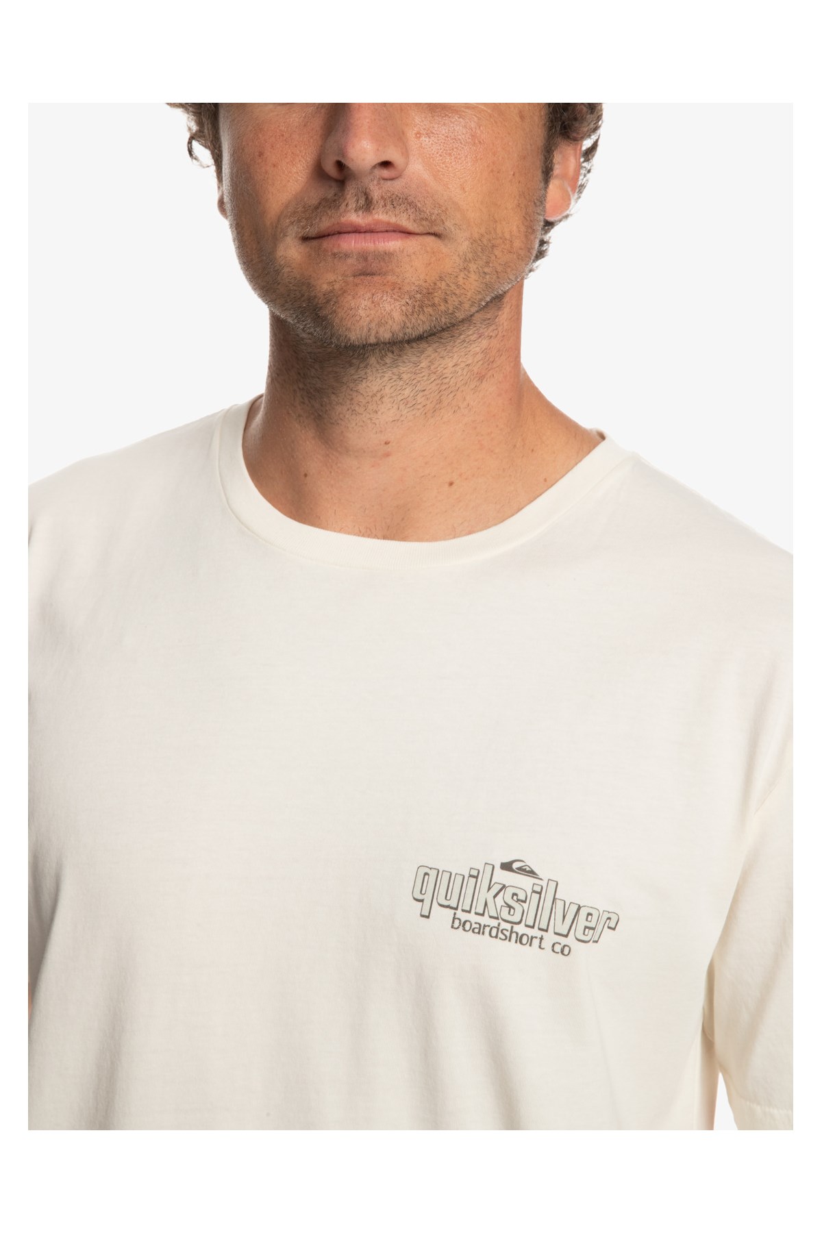Quiksilver Quikwords Erkek Tişört EQYZT07263-WDW0 Krem