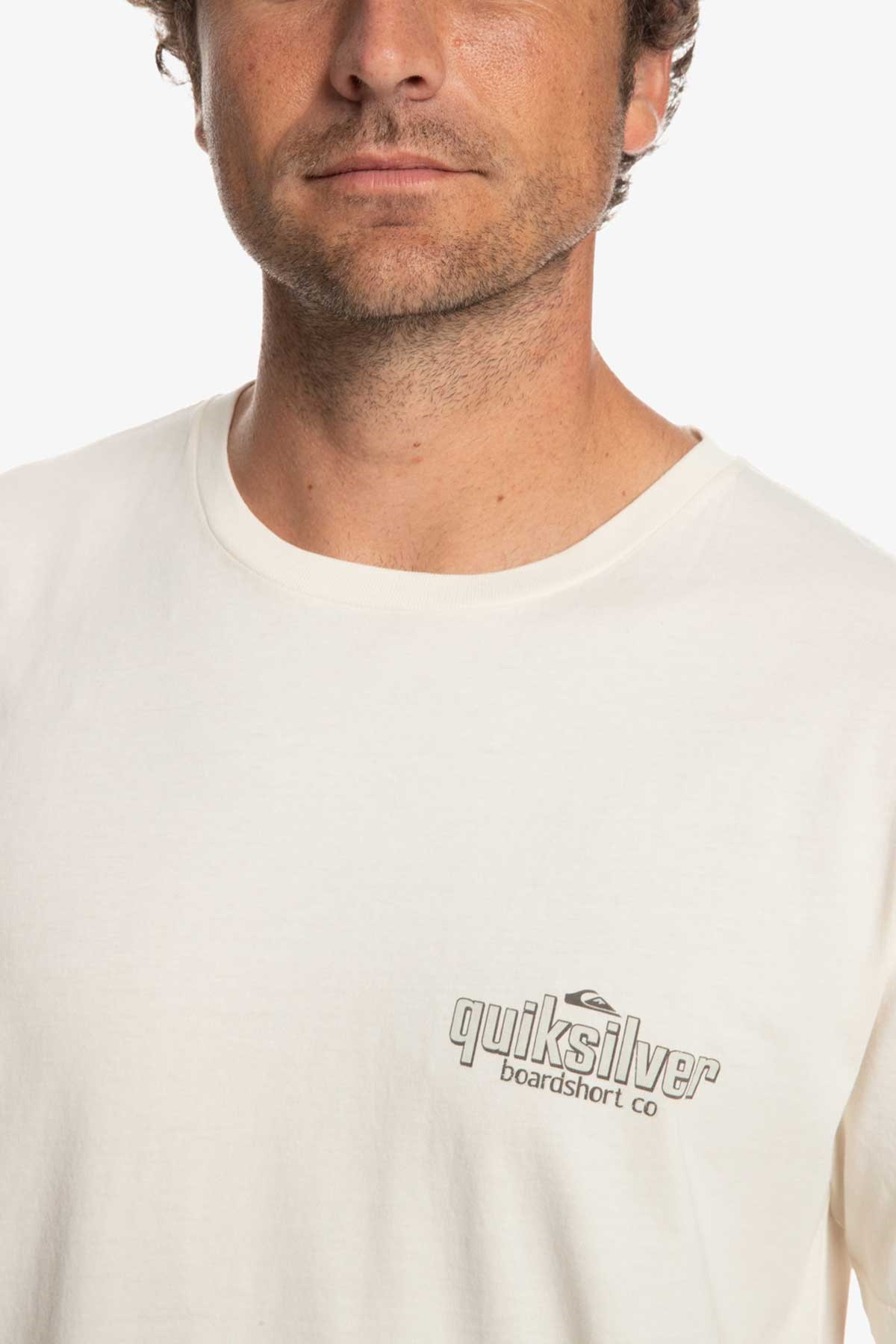 Quiksilver Quikwords Erkek Tişört EQYZT07263-WDW0 Krem