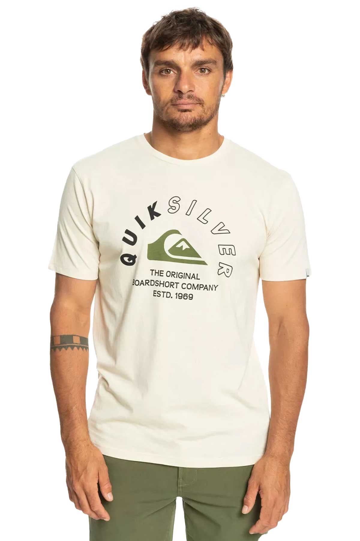 Quiksilver Mixedsignals Erkek Tişört EQYZT07276-WDW0 Krem