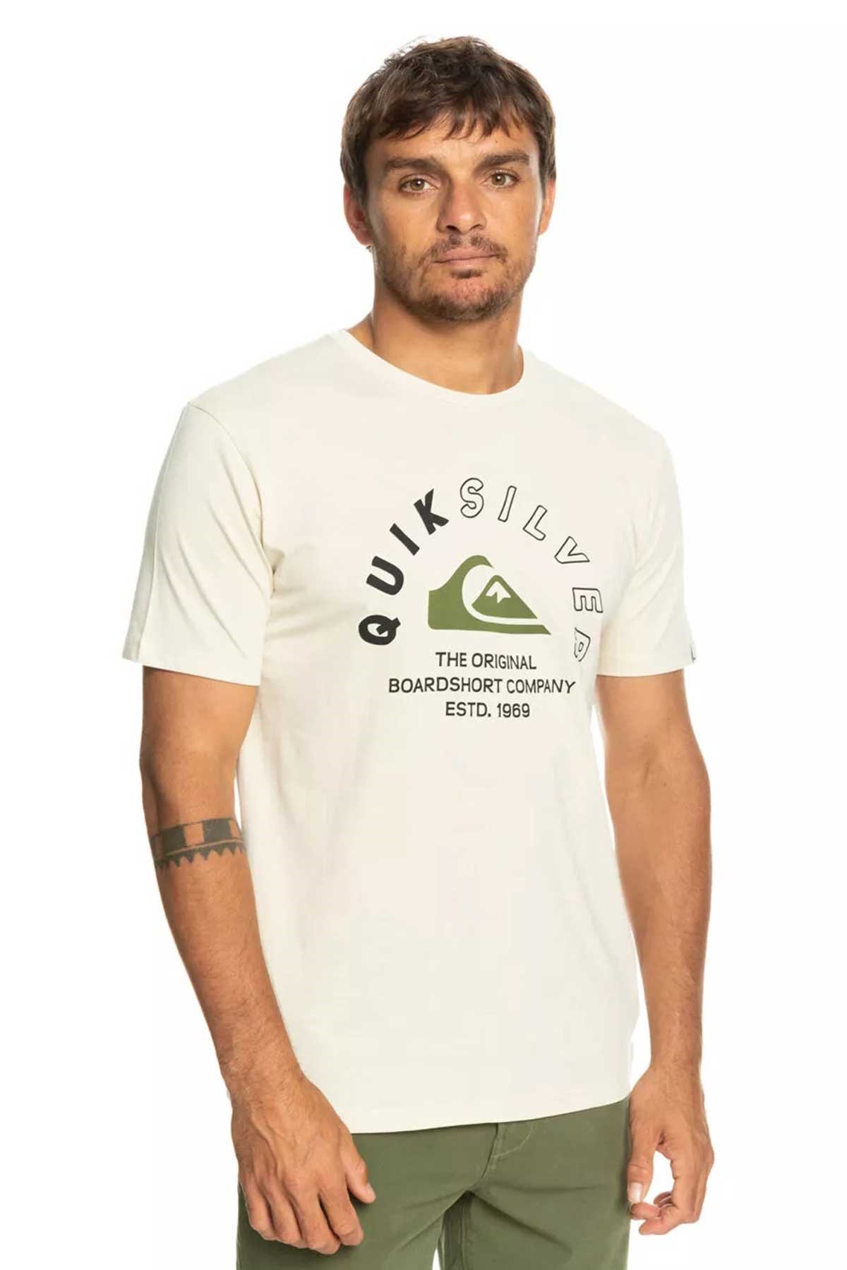 Quiksilver Mixedsignals Erkek Tişört EQYZT07276-WDW0 Krem