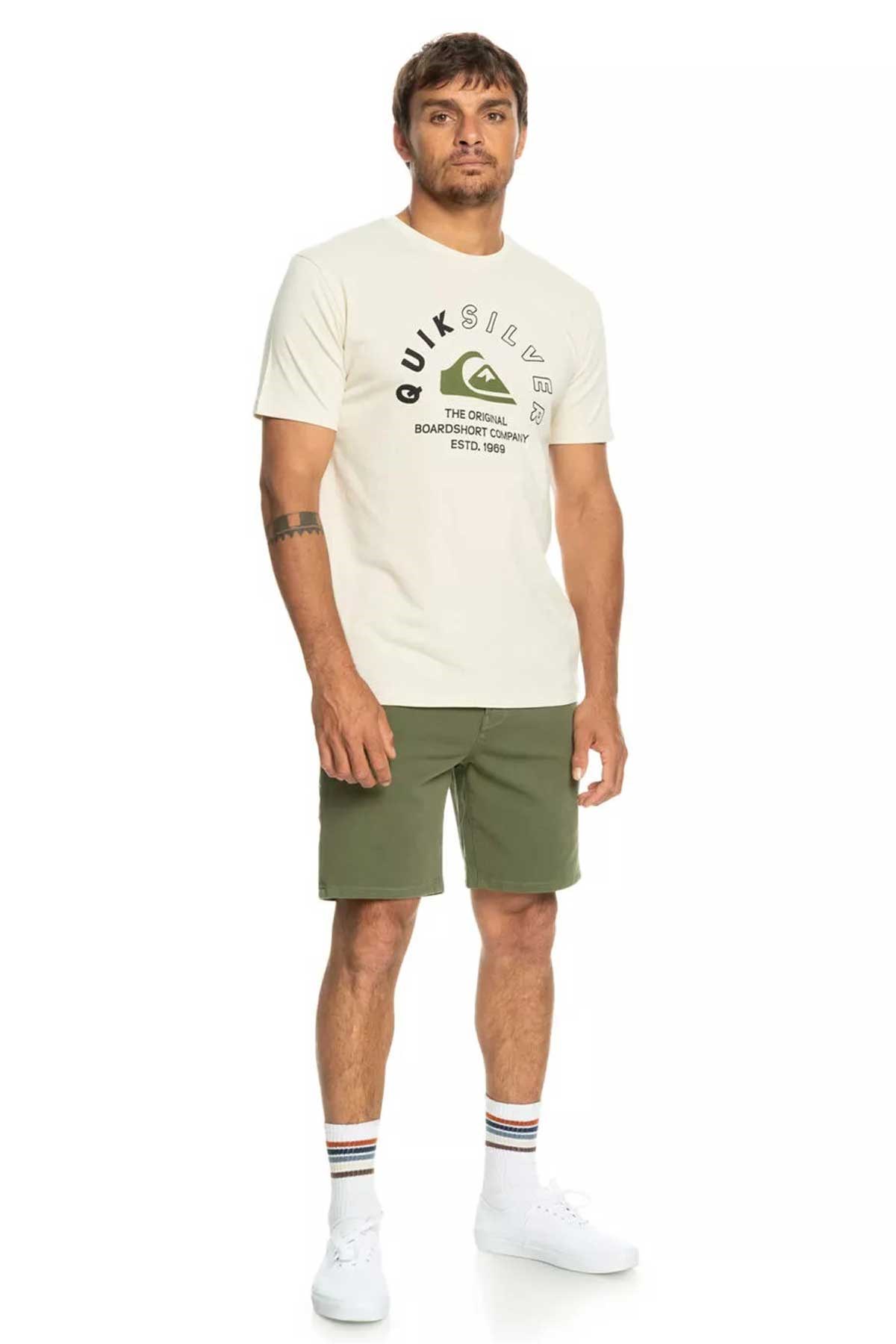 Quiksilver Mixedsignals Erkek Tişört EQYZT07276-WDW0 Krem