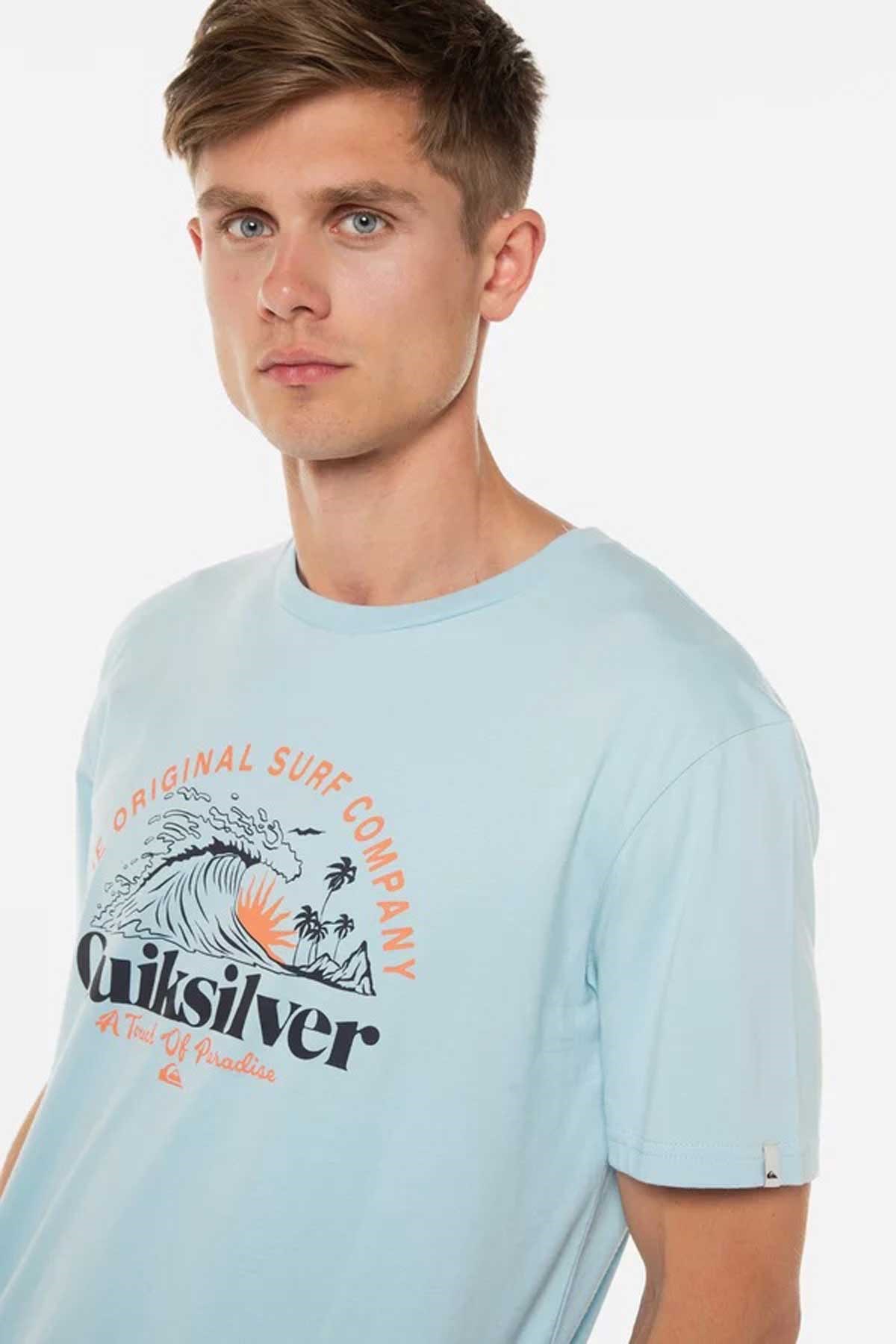 Quiksilver Sunsetwave Erkek Tişört EQYZT07277-BGC0 Mavi
