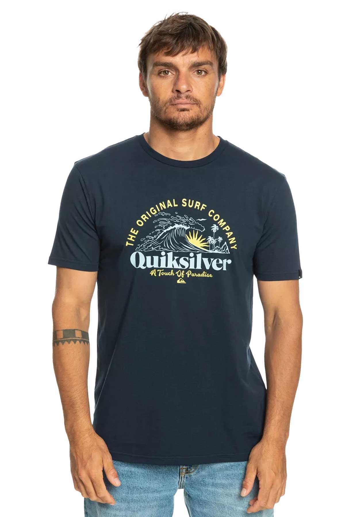 Quiksilver Sunsetwave Erkek Tişört EQYZT07277-BYJ0 Lacivert