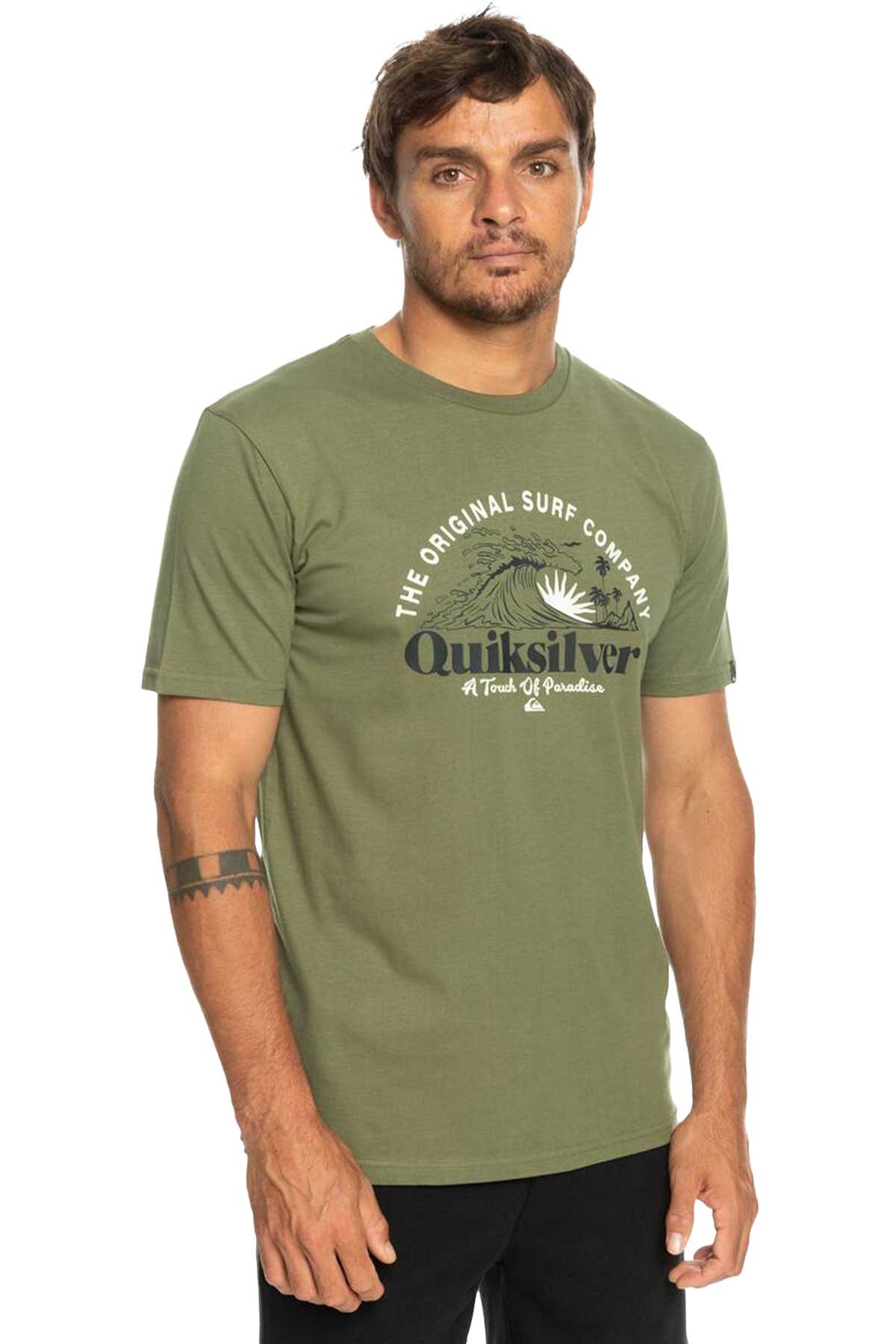 Quiksilver Sunsetwave Erkek Tişört EQYZT07277-GPH0 Haki