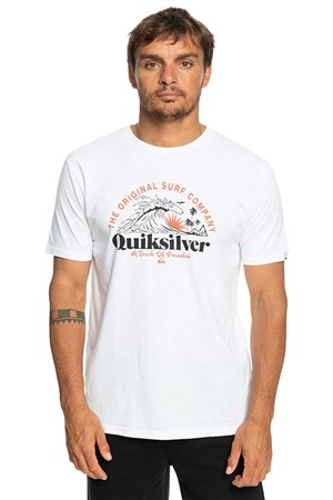 Quiksilver Sunsetwave Erkek Tişört EQYZT07277-WBB0 Beyaz