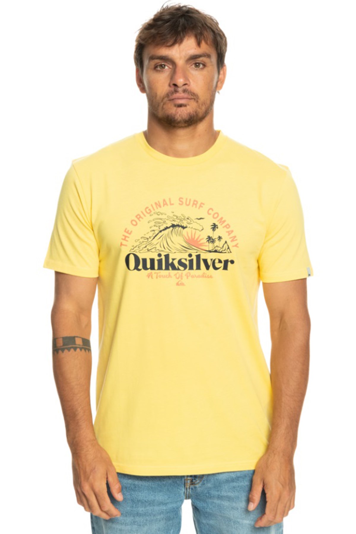 Quiksilver Sunsetwave Erkek Tişört EQYZT07277-YFB0 Sarı