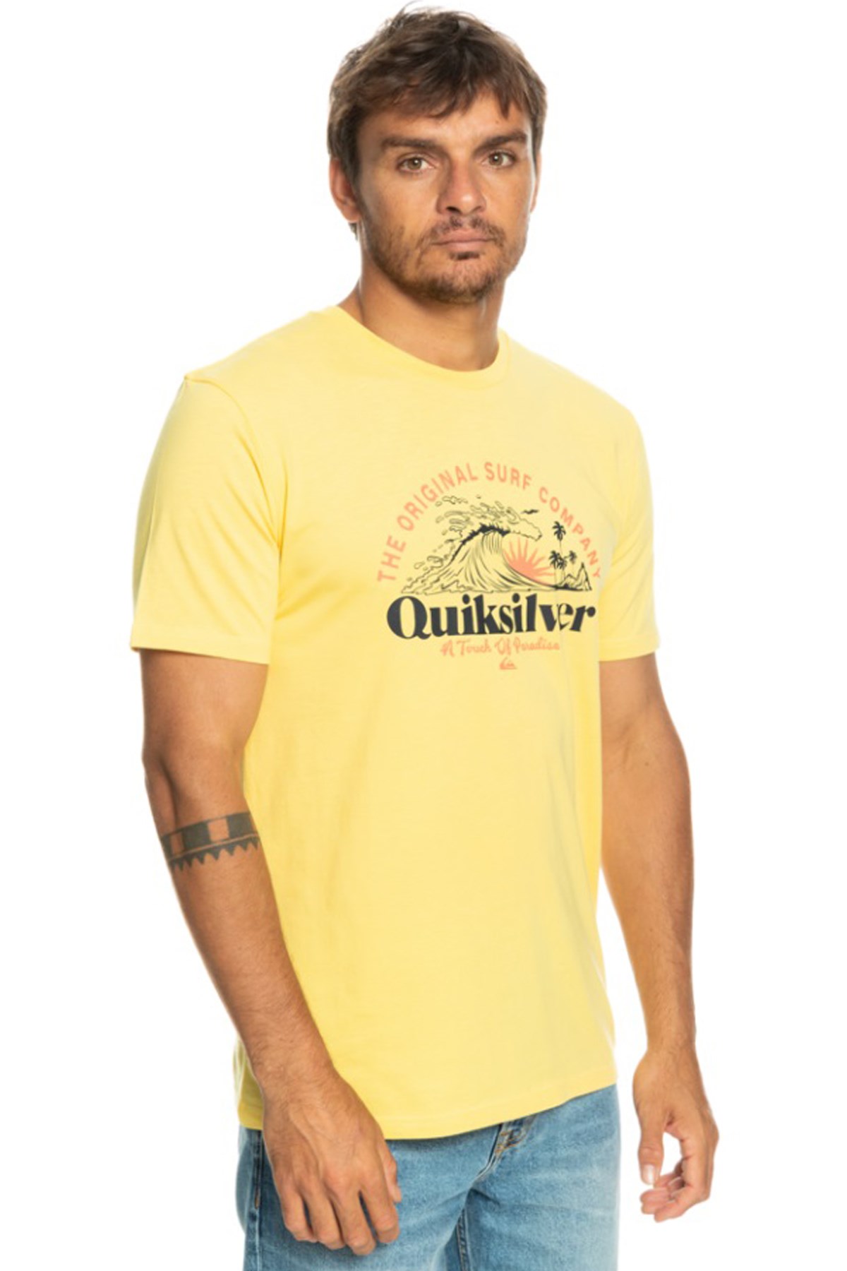 Quiksilver Sunsetwave Erkek Tişört EQYZT07277-YFB0 Sarı