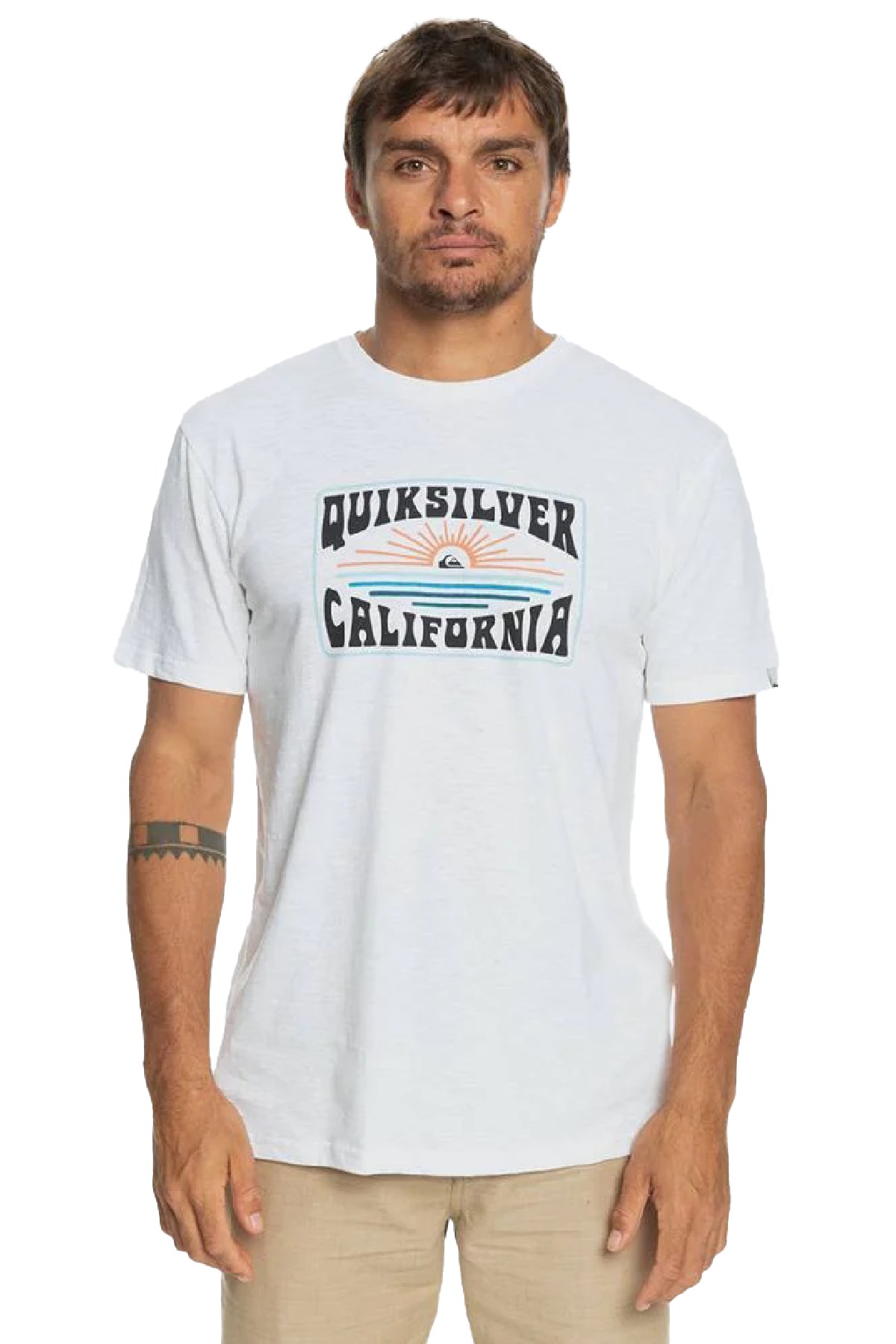 Quiksilver California Dreamin Erkek Tişört EQYZT07281-WBB0 Beyaz