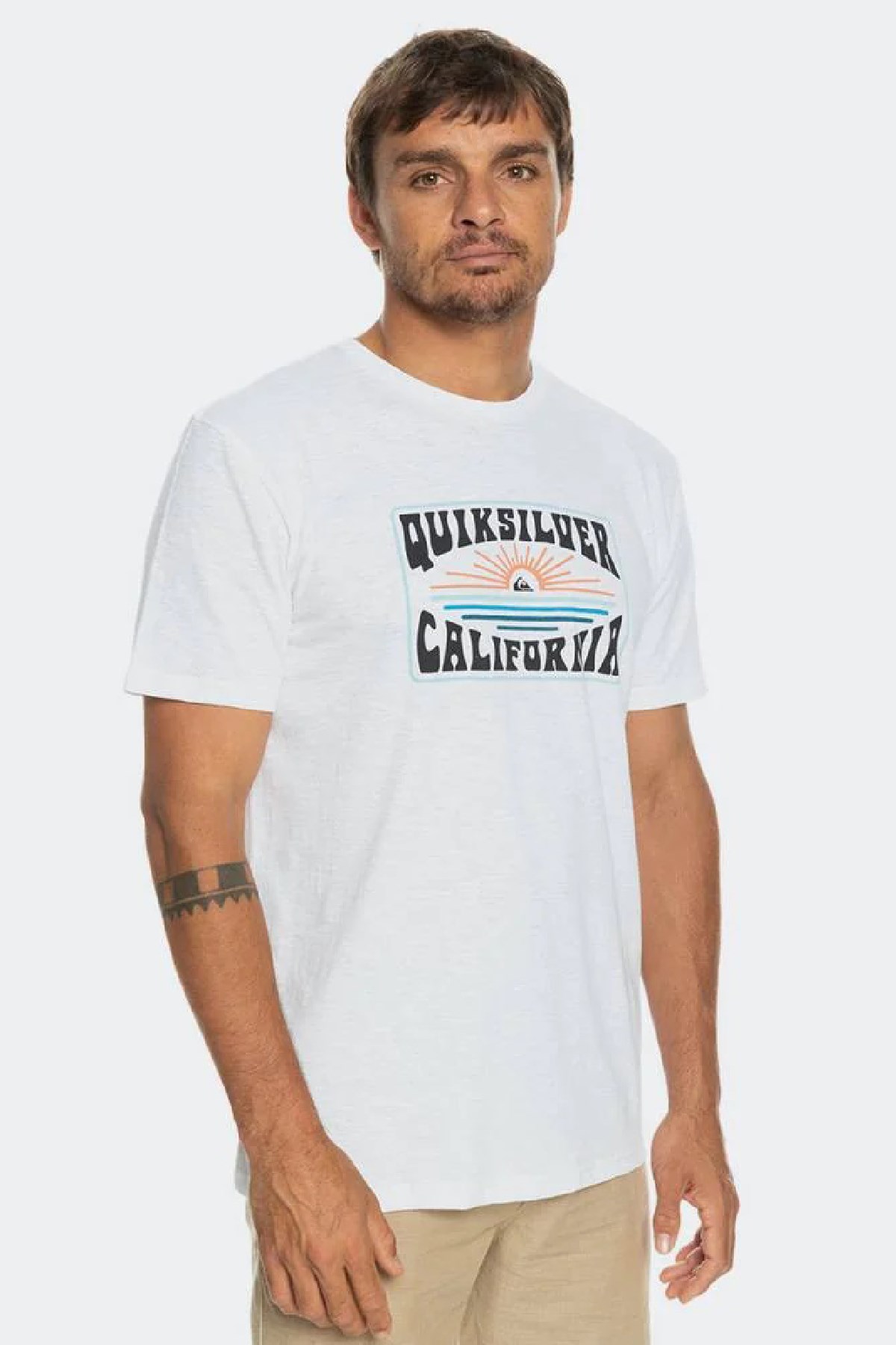 Quiksilver California Dreamin Erkek Tişört EQYZT07281-WBB0 Beyaz