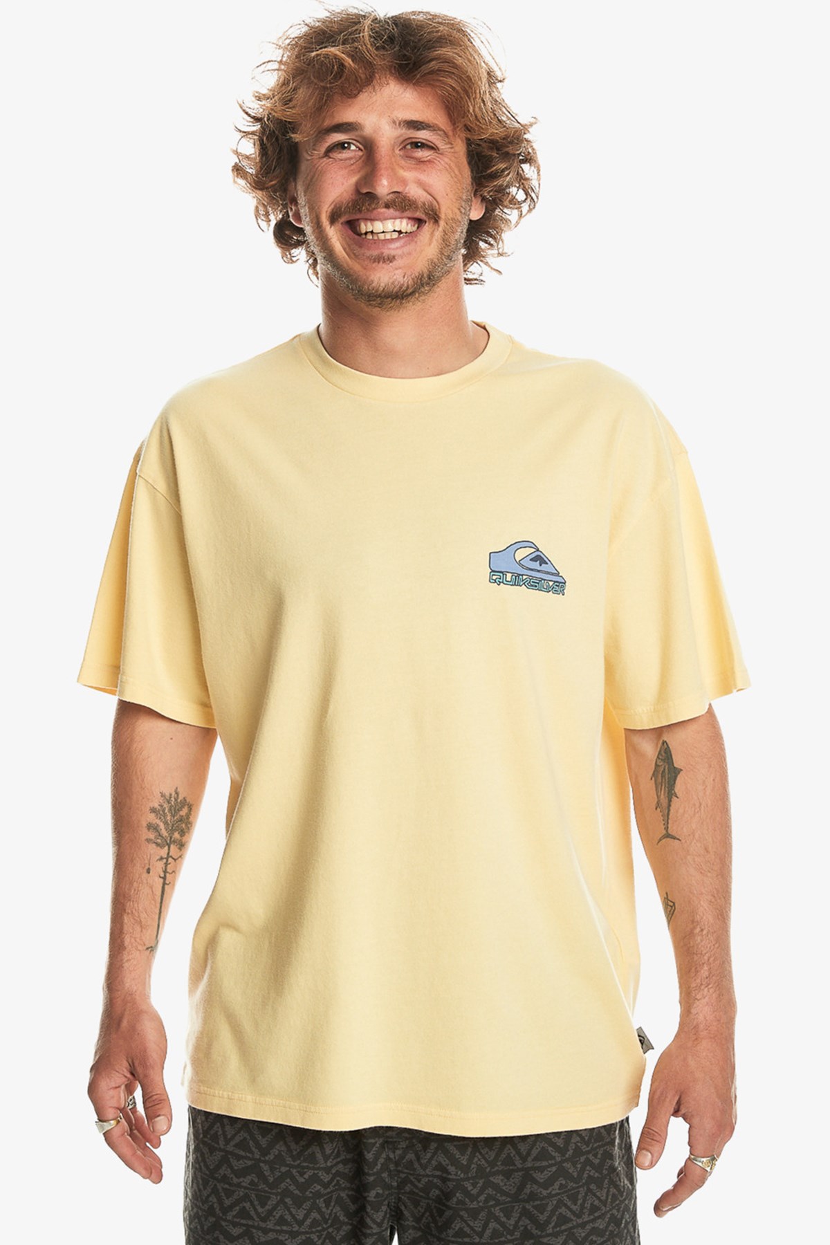 Quiksilver Take Us Back Logo Erkek Tişört EQYZT07654-16884 Sarı