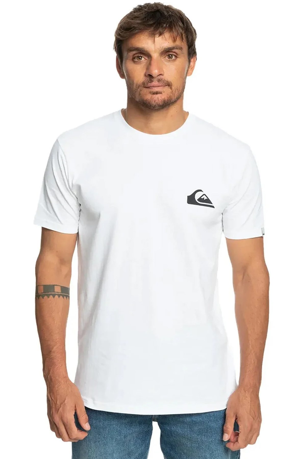 Quiksilver Mw Mini Logo Erkek Tişört EQYZT07657-10 Beyaz