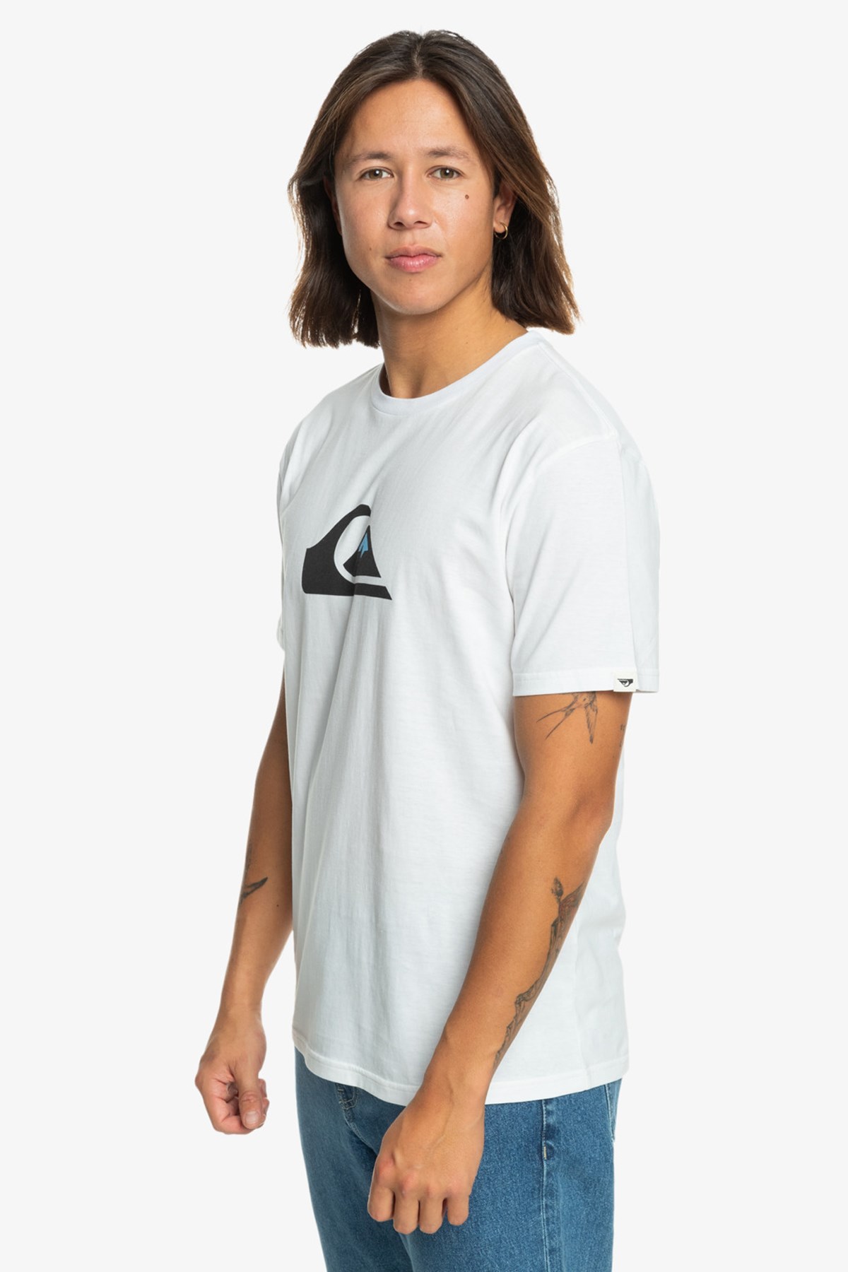 Quiksilver Comp Logo Erkek Tişört EQYZT07658-10 Beyaz