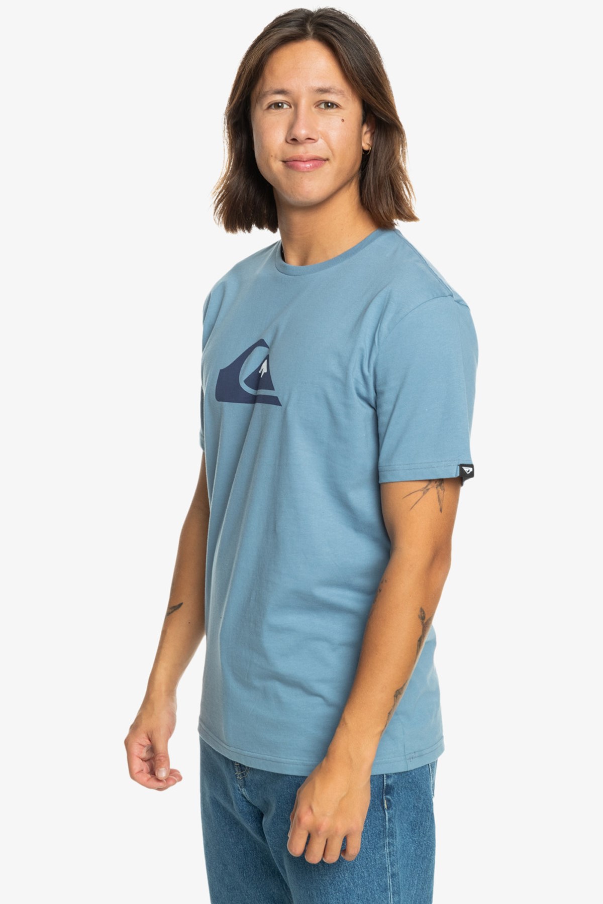 Quiksilver Comp Logo Erkek Tişört EQYZT07658-18406 Mavi