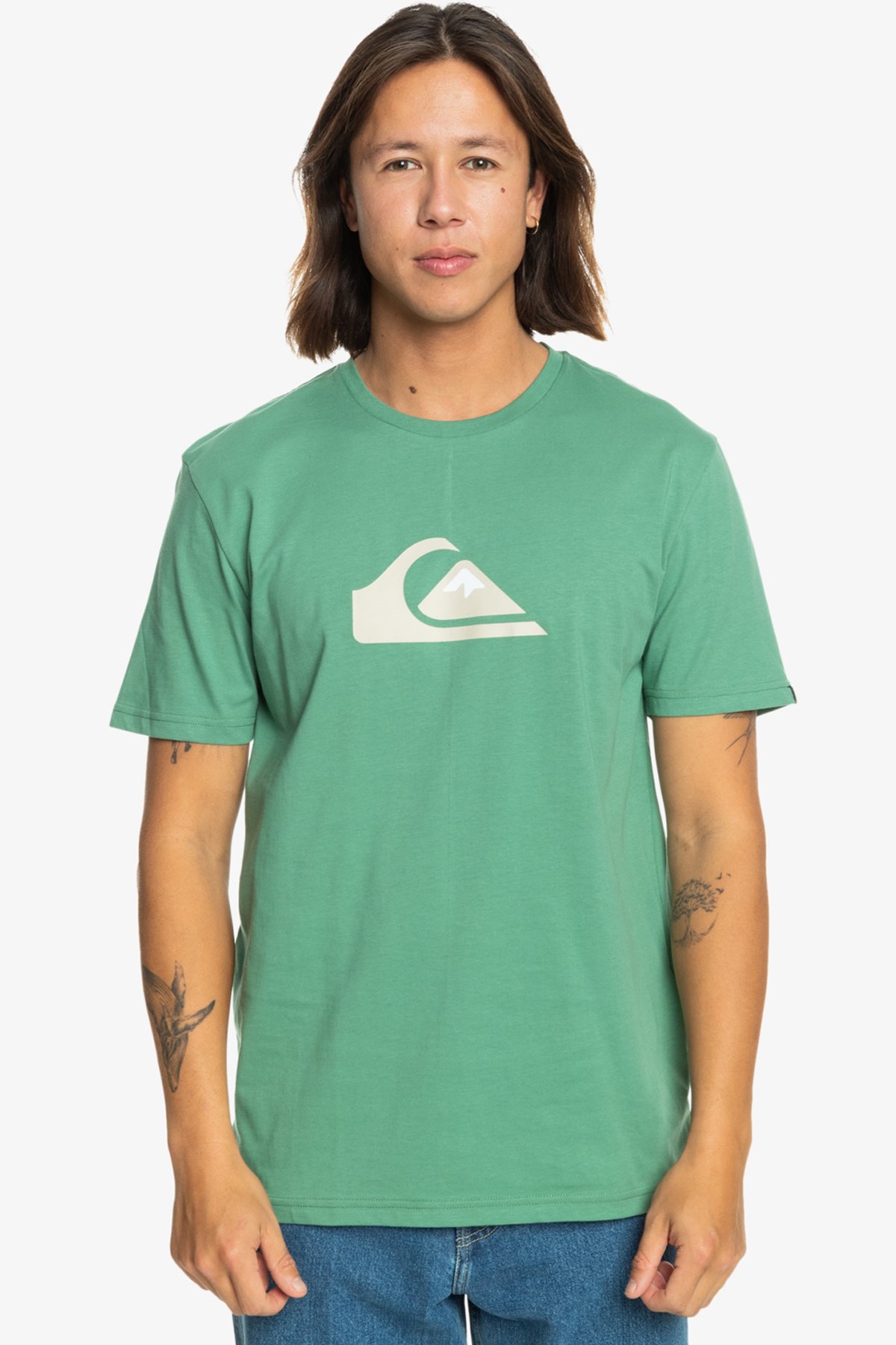 Quiksilver Comp Logo Erkek Tişört EQYZT07658-24705 Yeşil
