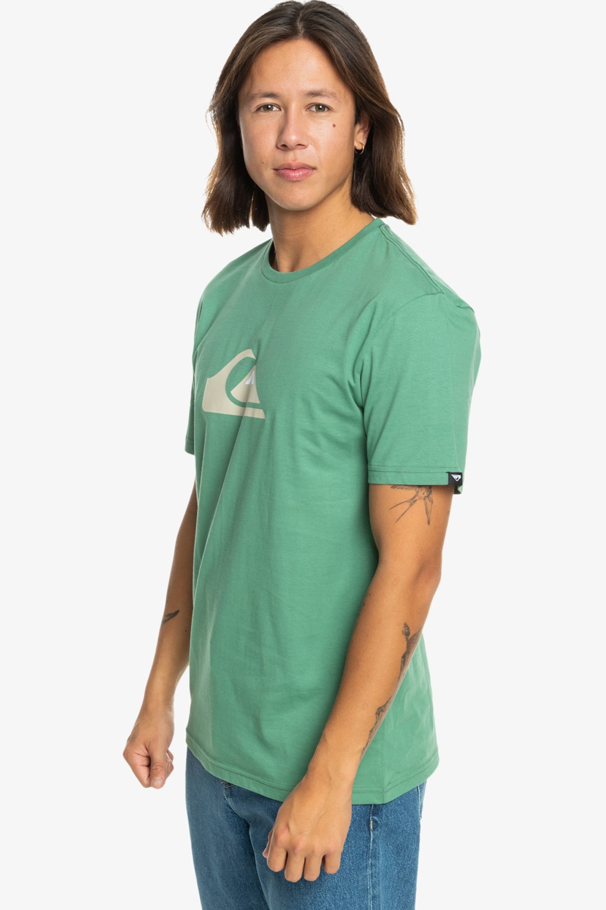 Quiksilver Comp Logo Erkek Tişört EQYZT07658-24705 Yeşil