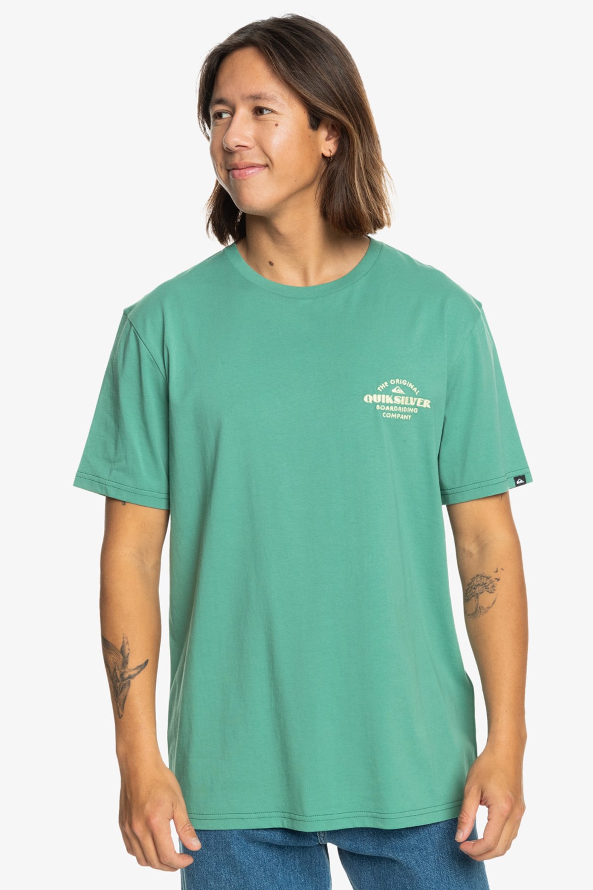 Quiksilver Tradesmith Erkek Tişört EQYZT07659-24705 Yeşil
