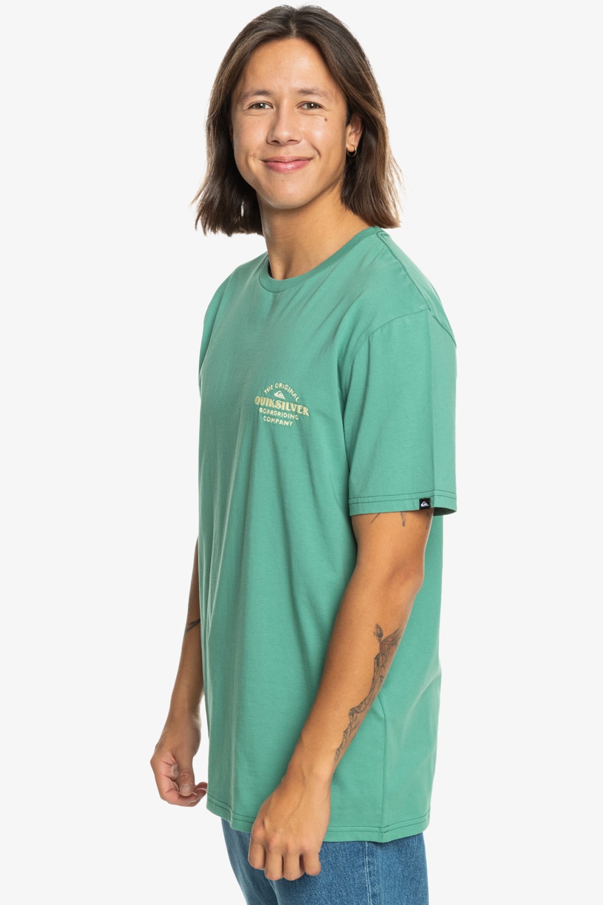 Quiksilver Tradesmith Erkek Tişört EQYZT07659-24705 Yeşil