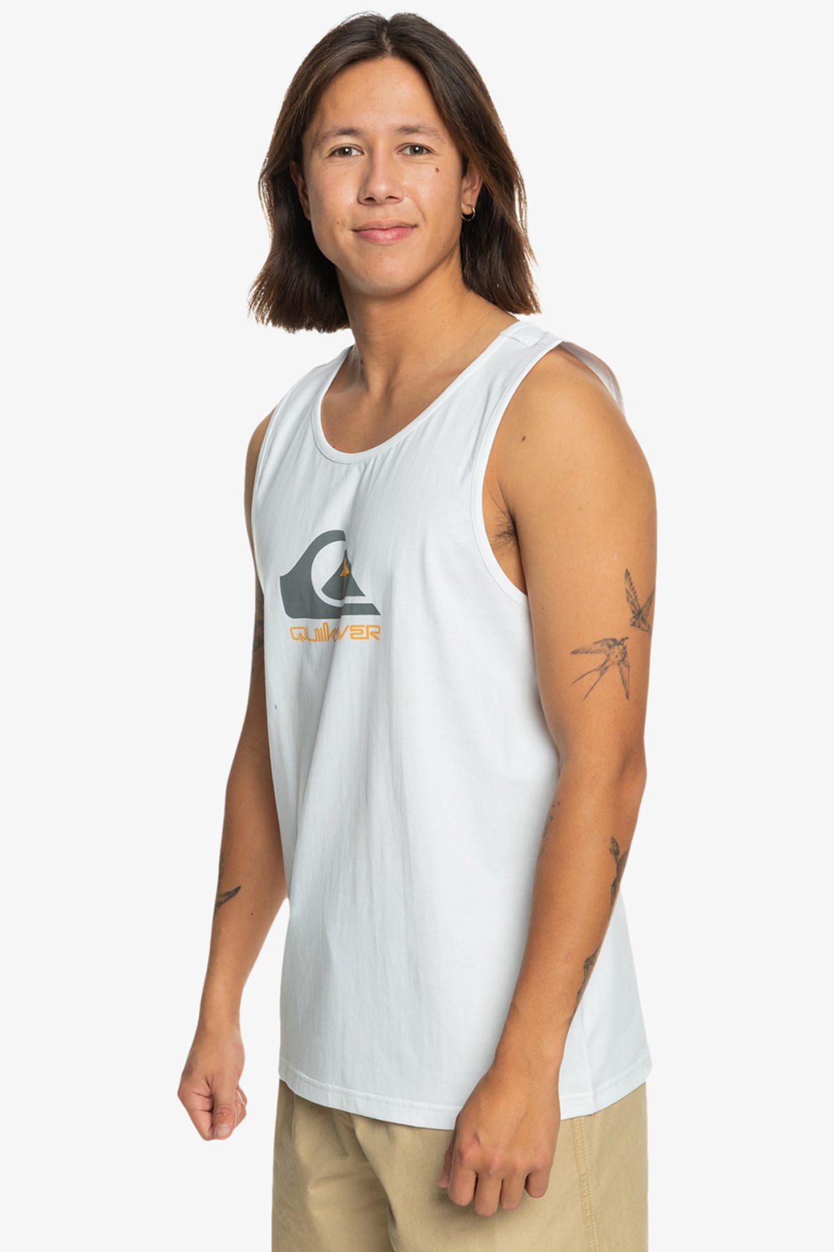 Quiksilver Comp Logo Tank Erkek Atlet EQYZT07661-10 Beyaz
