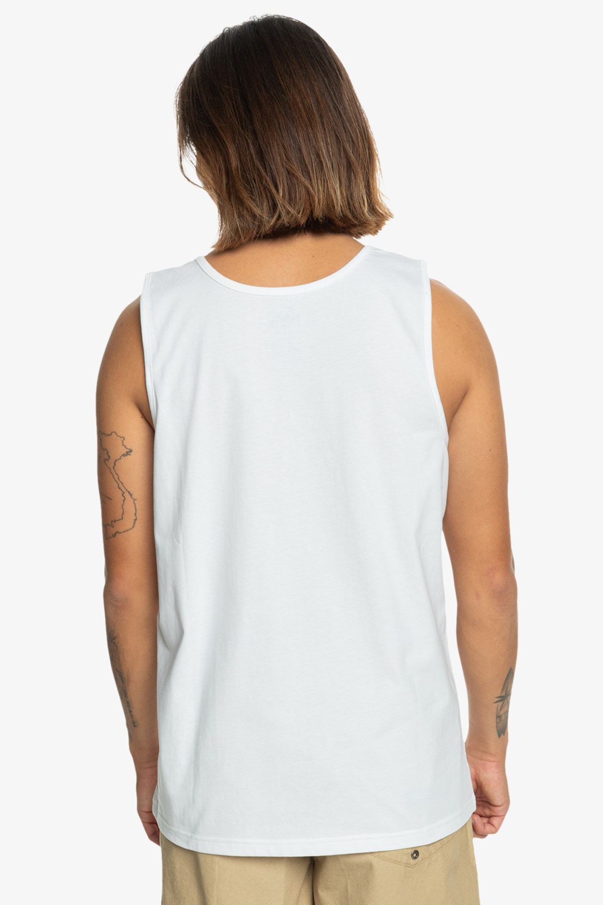 Quiksilver Comp Logo Tank Erkek Atlet EQYZT07661-10 Beyaz