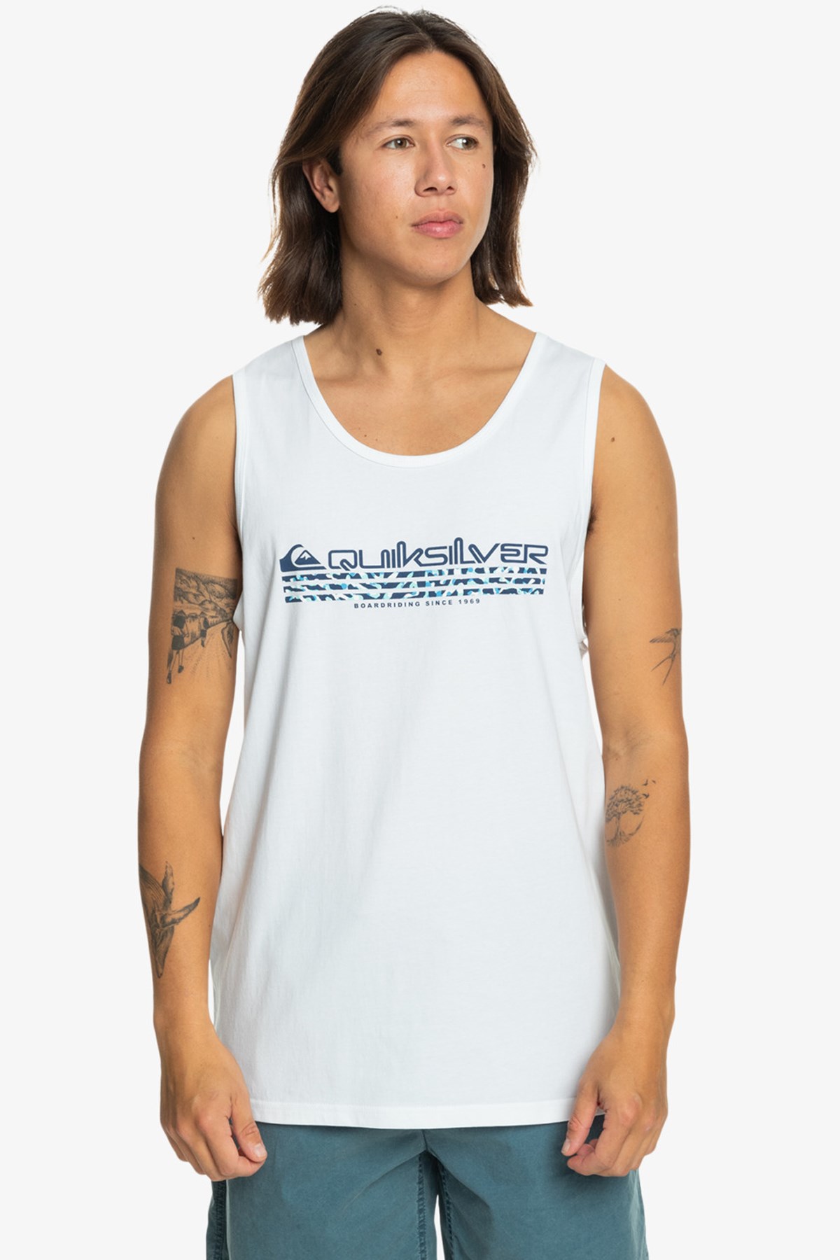 Quiksilver Omni Fills Tank Erkek Atlet EQYZT07662-10 Beyaz