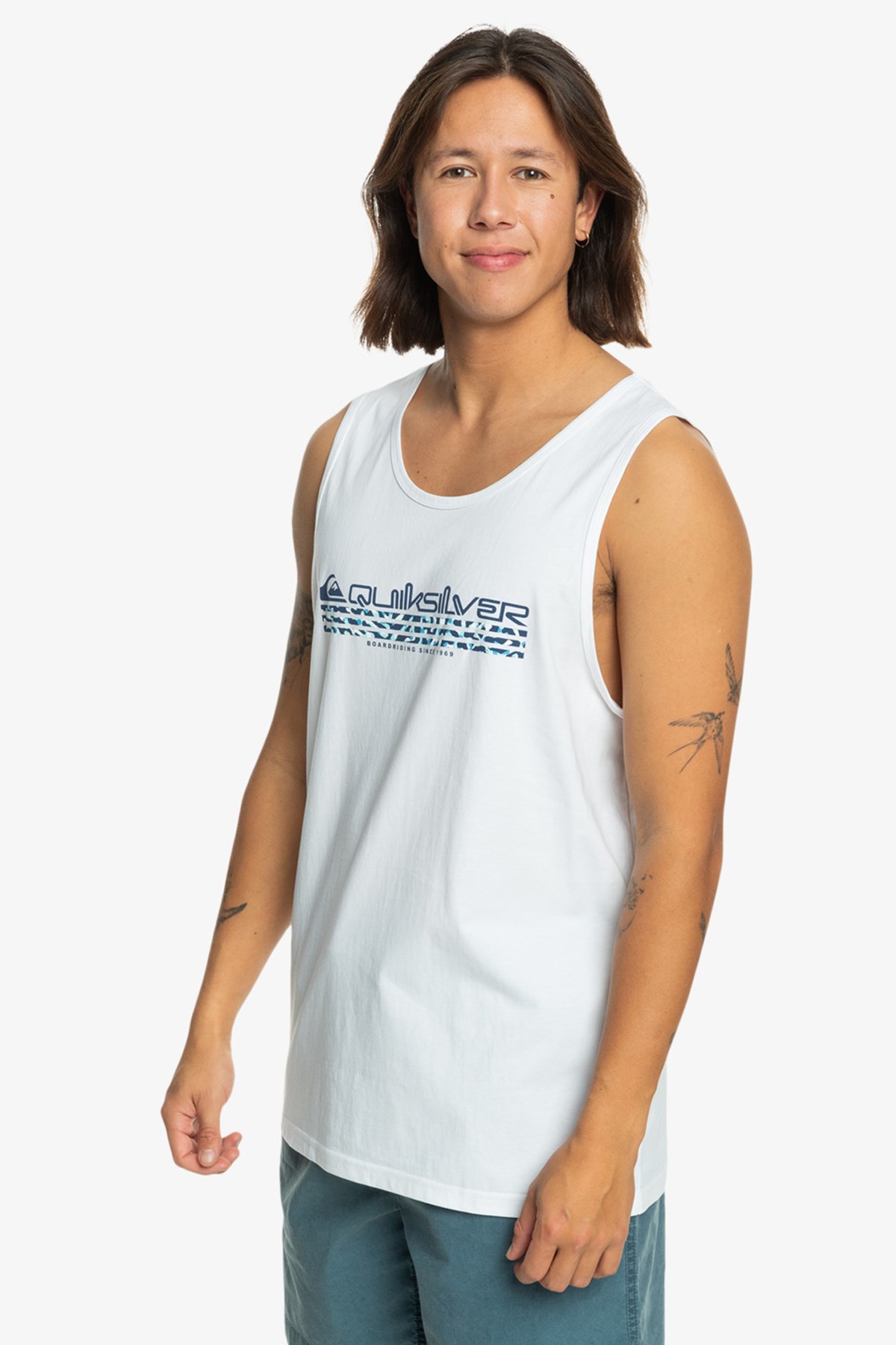 Quiksilver Omni Fills Tank Erkek Atlet EQYZT07662-10 Beyaz