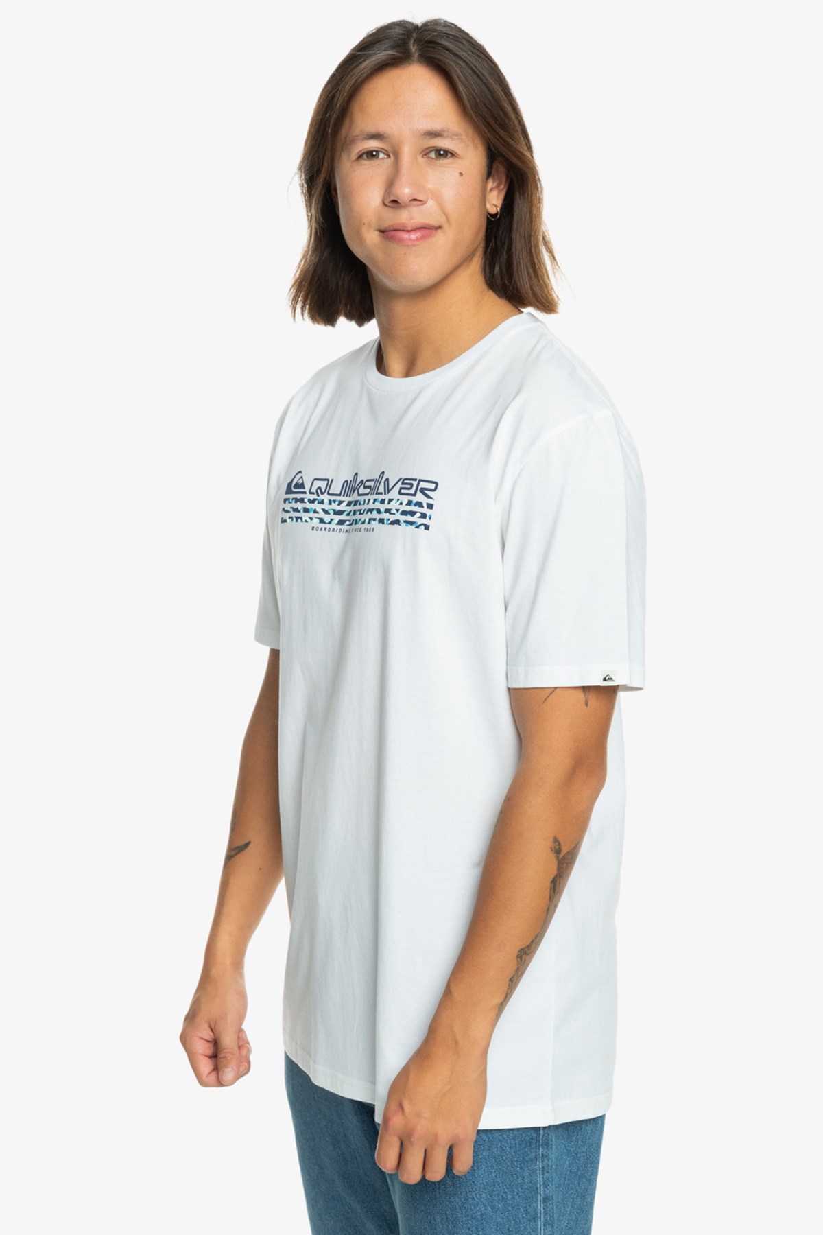 Quiksilver Omni Fill Erkek Tişört EQYZT07664-10 Beyaz