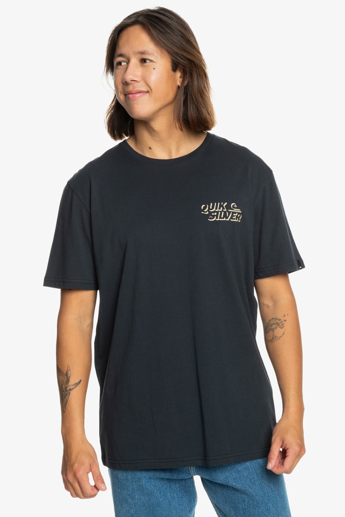 Quiksilver Shadow Knock Erkek Tişört EQYZT07665-10010 Siyah