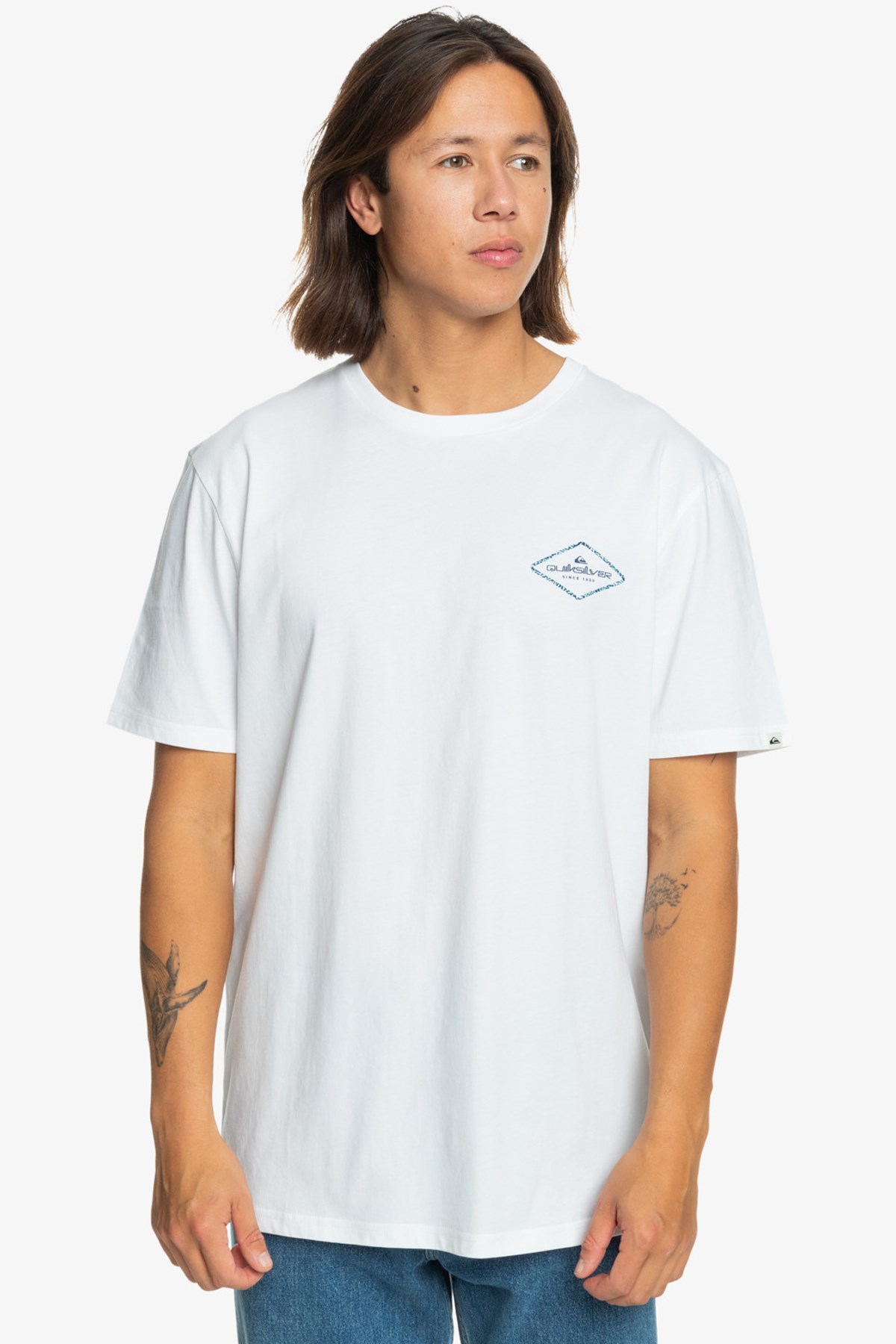 Quiksilver Omni Lock Erkek Tişört EQYZT07667-10 Beyaz