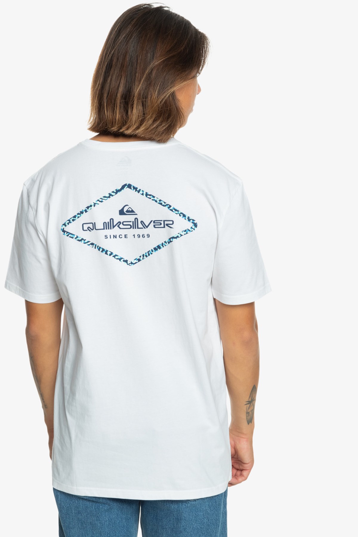Quiksilver Omni Lock Erkek Tişört EQYZT07667-10 Beyaz