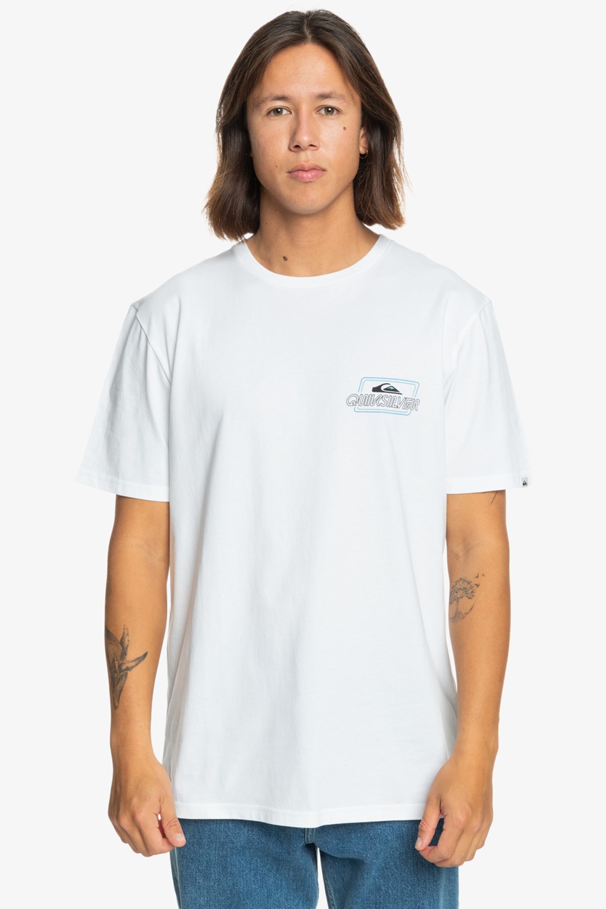 Quiksilver Line By Line Erkek Tişört EQYZT07668-10 Beyaz