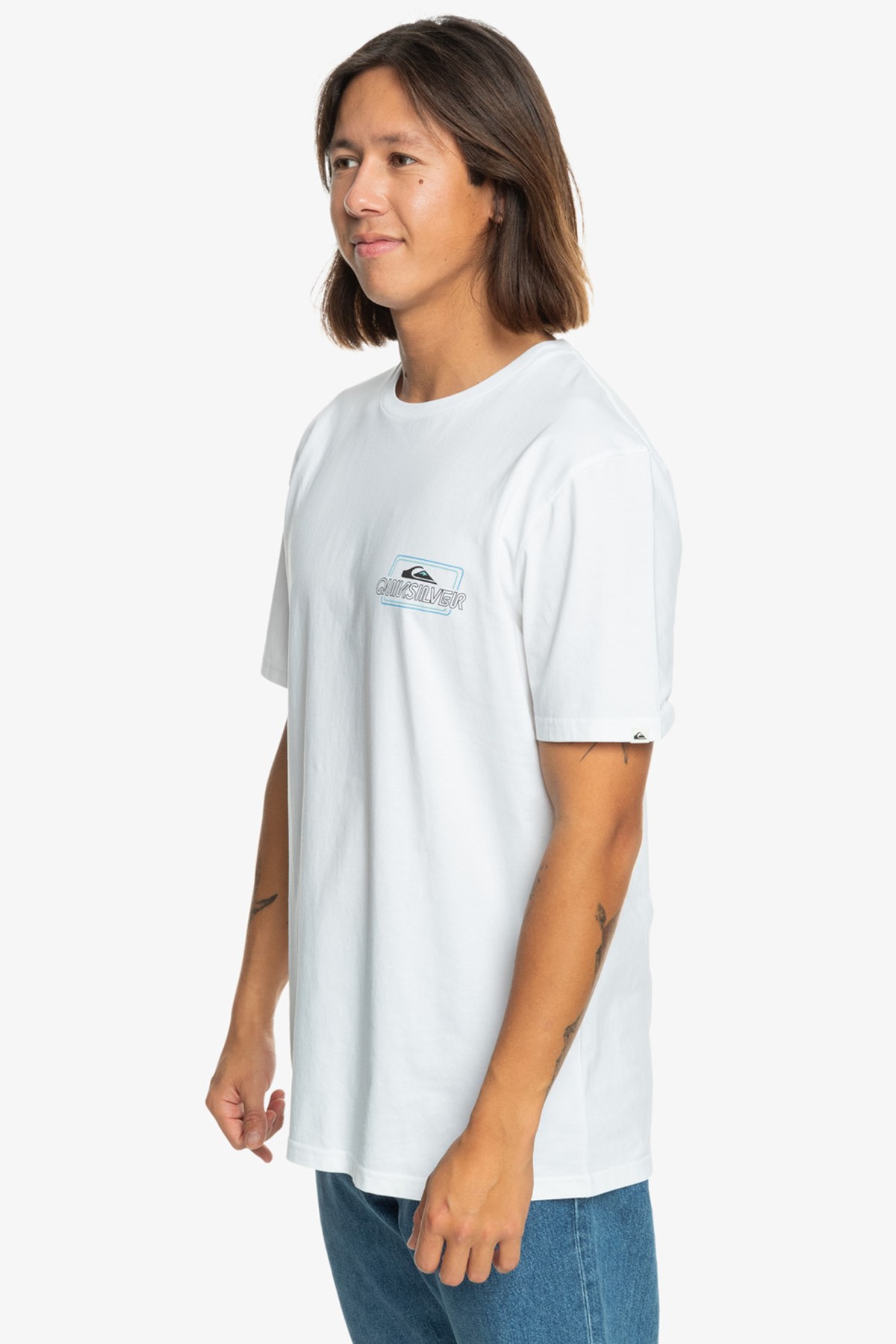 Quiksilver Line By Line Erkek Tişört EQYZT07668-10 Beyaz