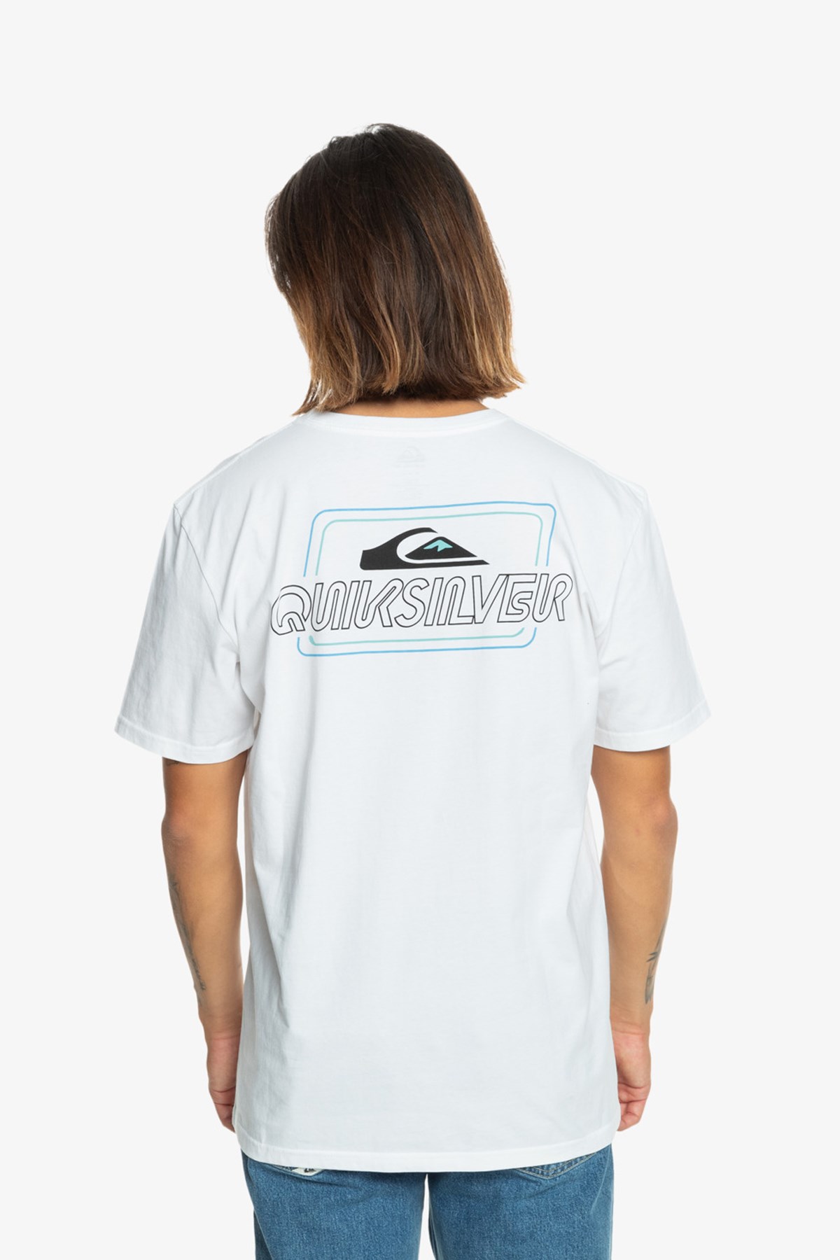 Quiksilver Line By Line Erkek Tişört EQYZT07668-10 Beyaz