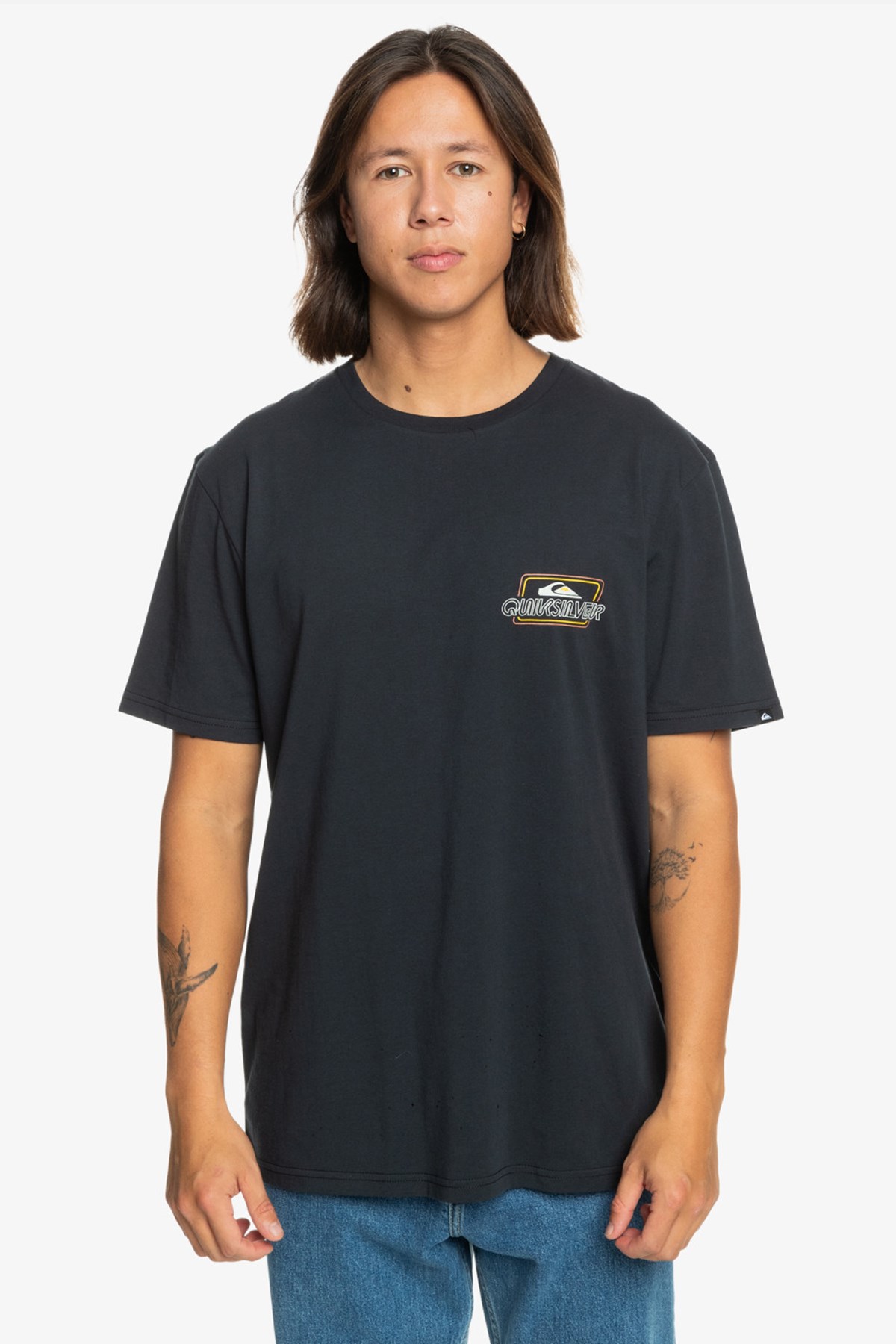 Quiksilver Line By Line Erkek Tişört EQYZT07668-10010 Siyah