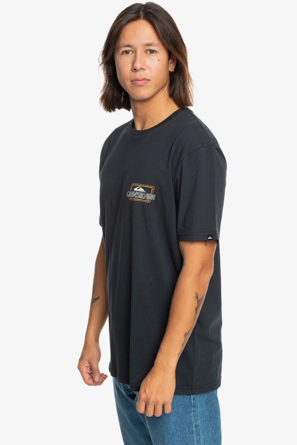 Quiksilver Line By Line Erkek Tişört EQYZT07668-10010 Siyah