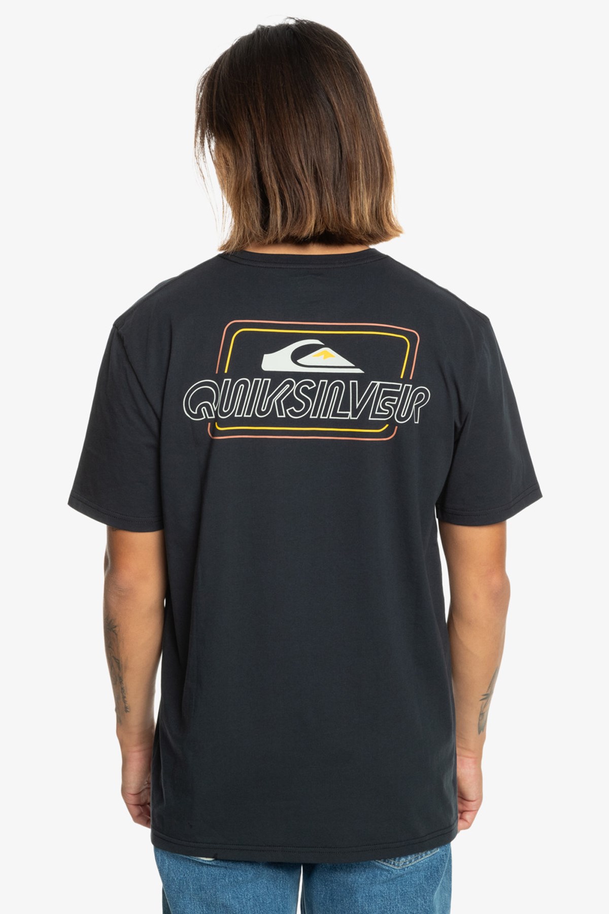 Quiksilver Line By Line Erkek Tişört EQYZT07668-10010 Siyah