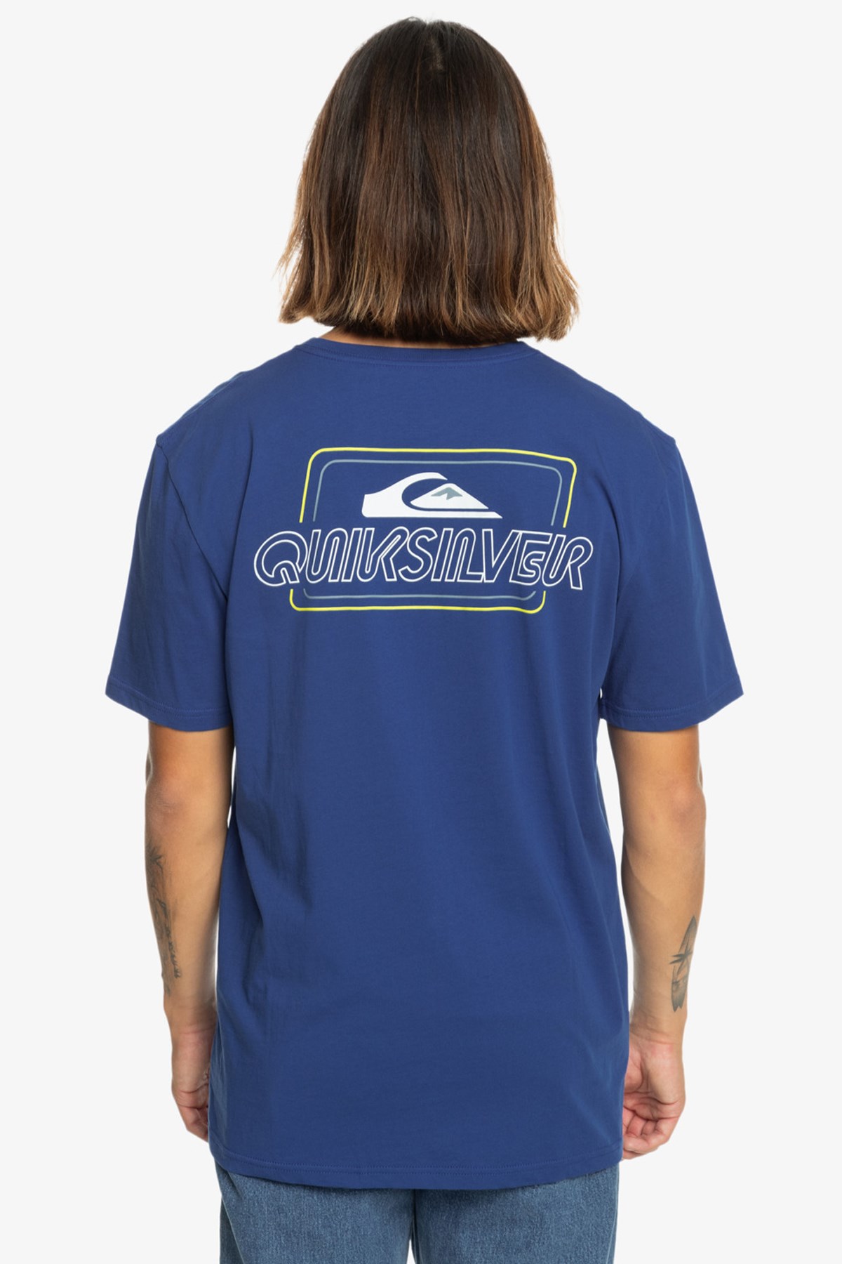Quiksilver Line By Line Erkek Tişört EQYZT07668-12227 Mavi