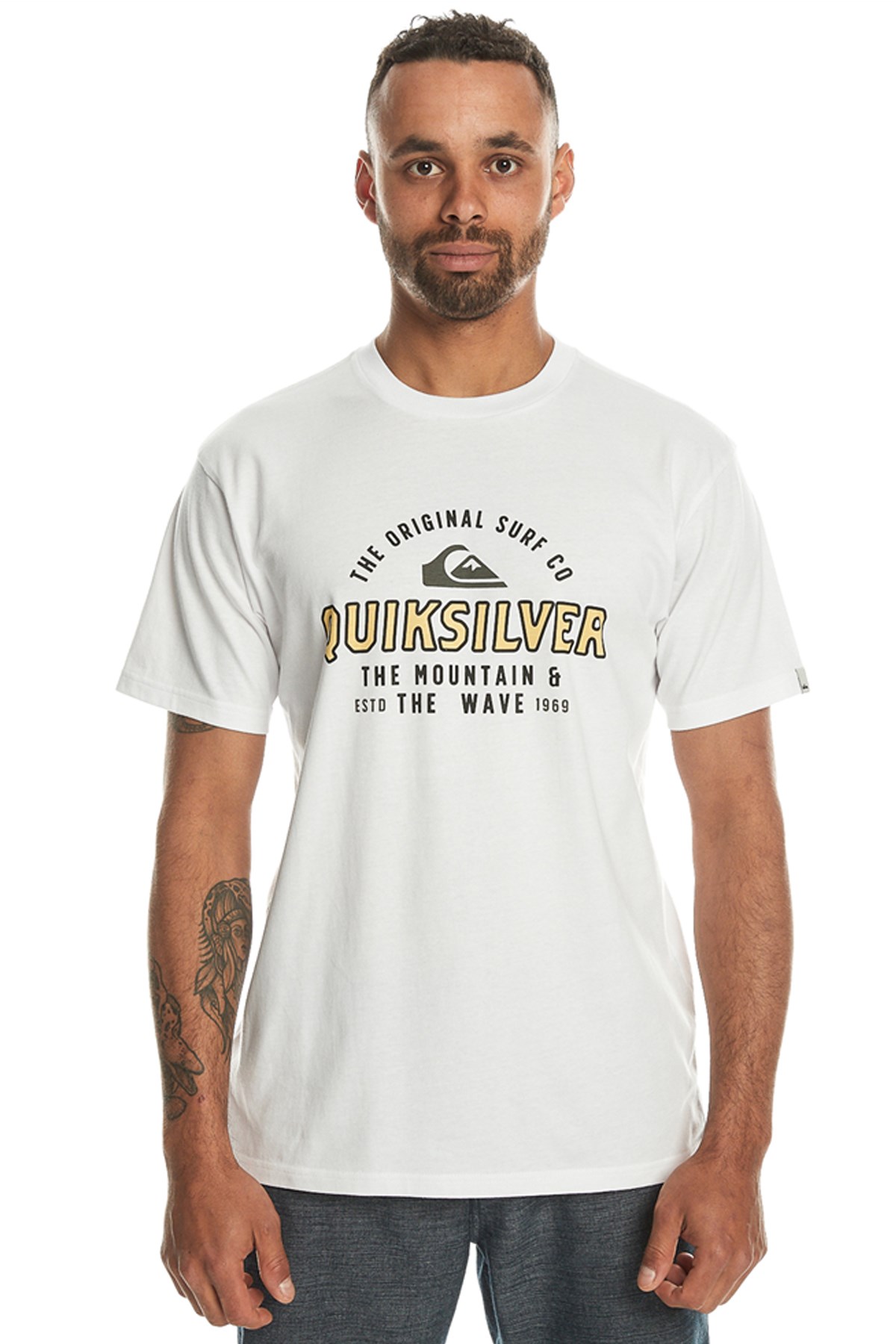 Quiksilver Floating Around Erkek Tişört EQYZT07675-10 Beyaz