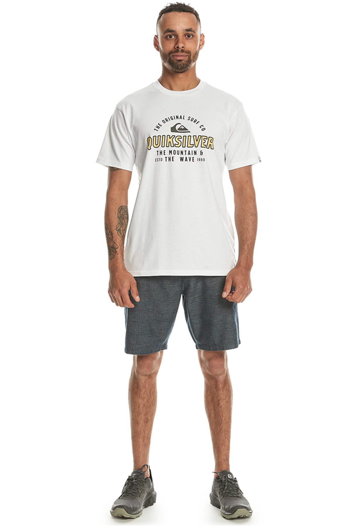 Quiksilver Floating Around Erkek Tişört EQYZT07675-10 Beyaz