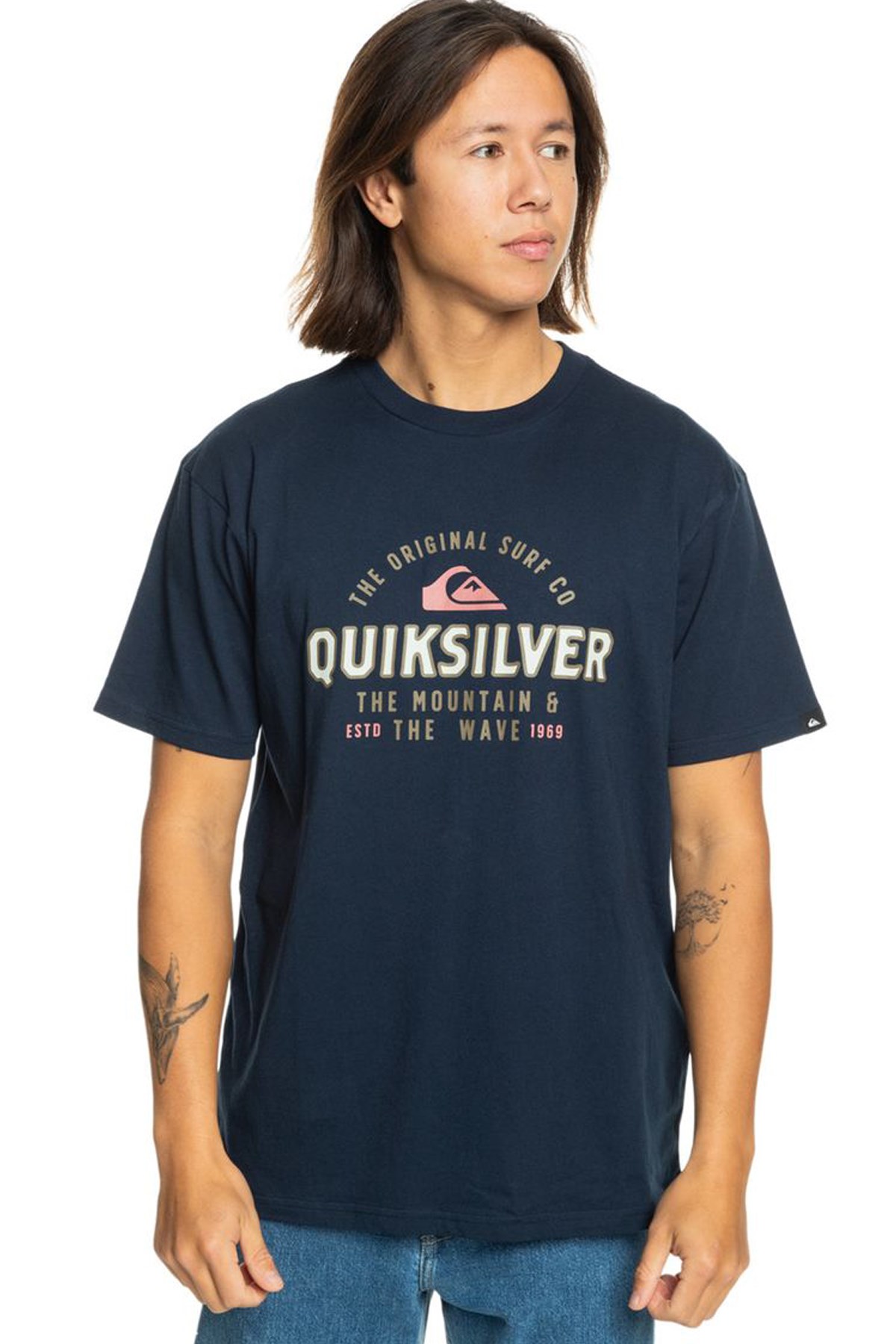 Quiksilver Floating Around Erkek Tişört EQYZT07675-12818 Lacivert