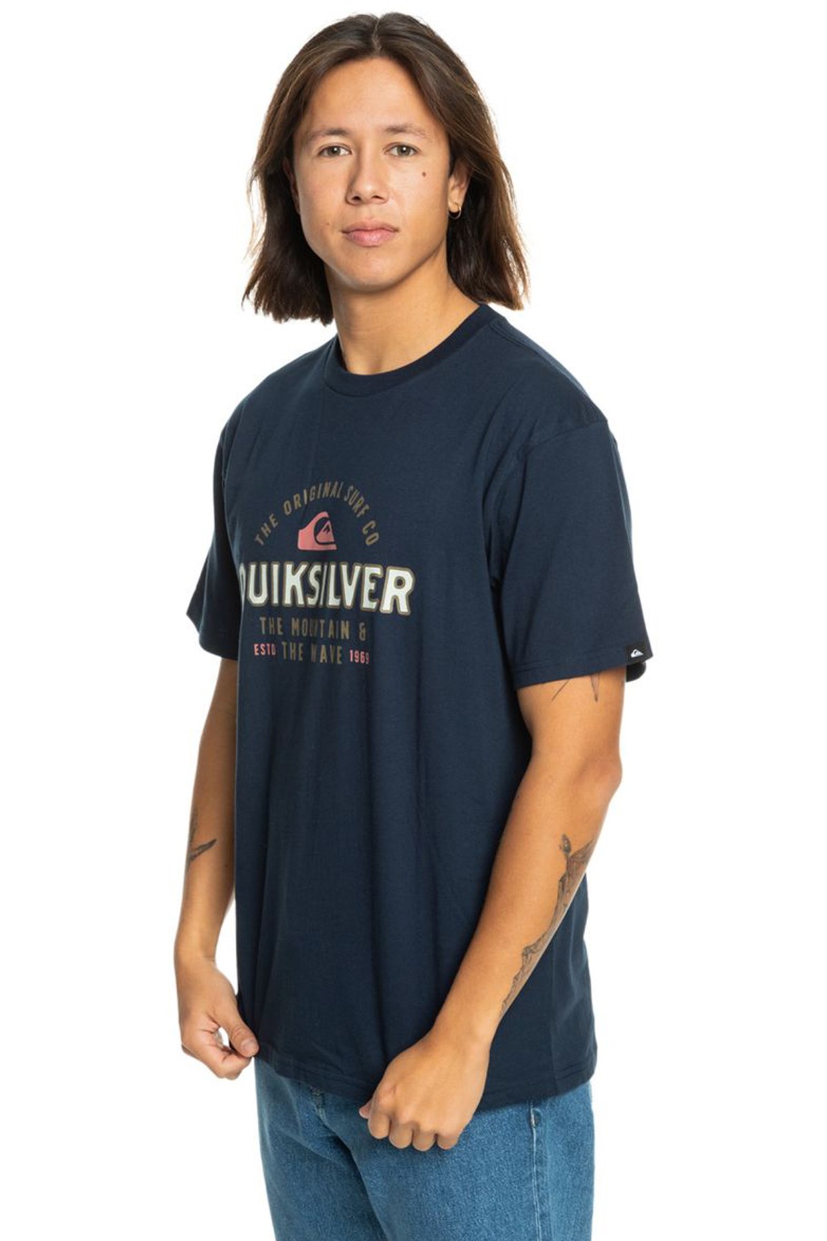 Quiksilver Floating Around Erkek Tişört EQYZT07675-12818 Lacivert