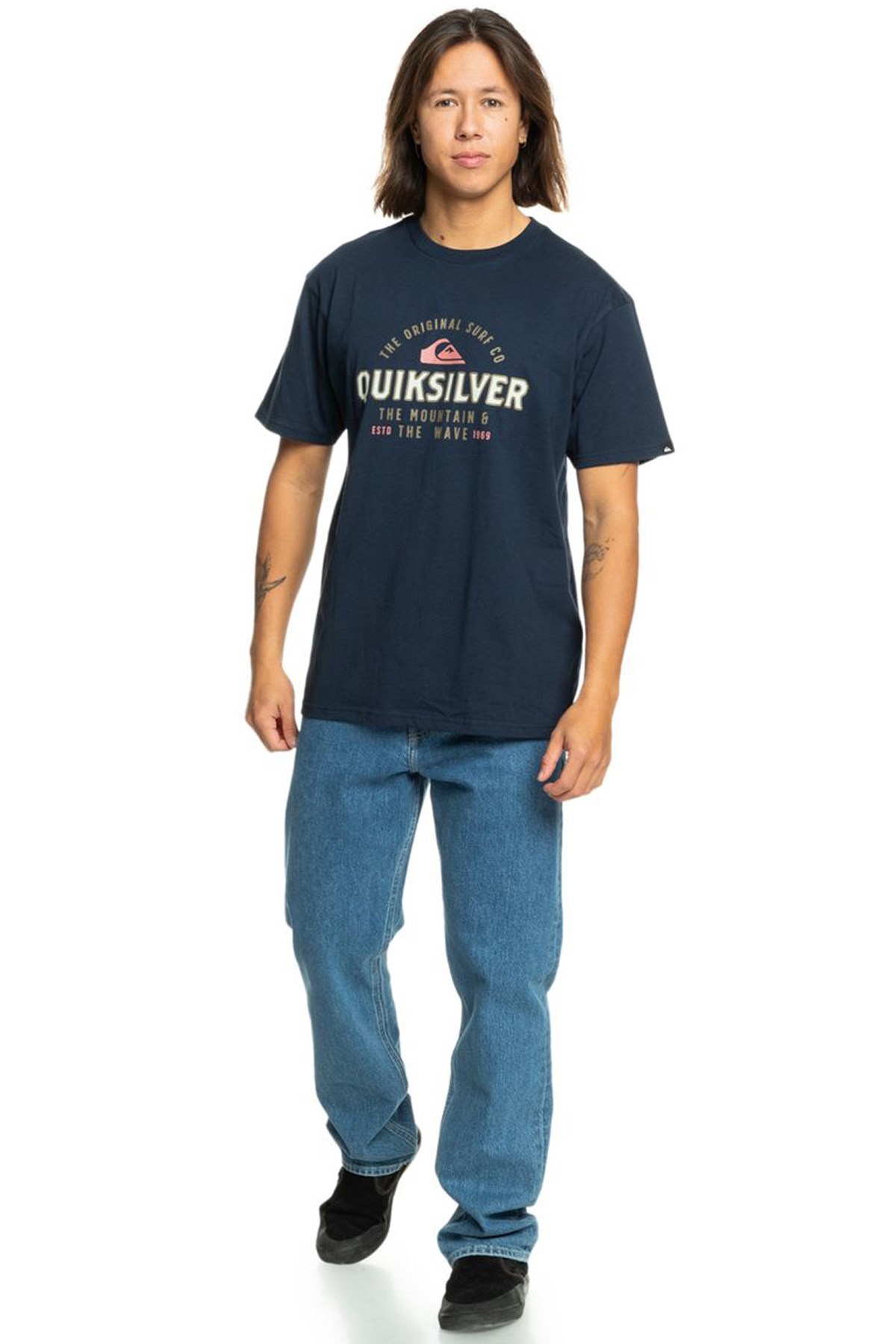 Quiksilver Floating Around Erkek Tişört EQYZT07675-12818 Lacivert