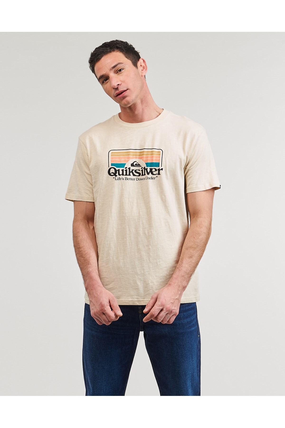 Quiksilver Step inside Erkek Tişört EQYZT07678-11492 Krem