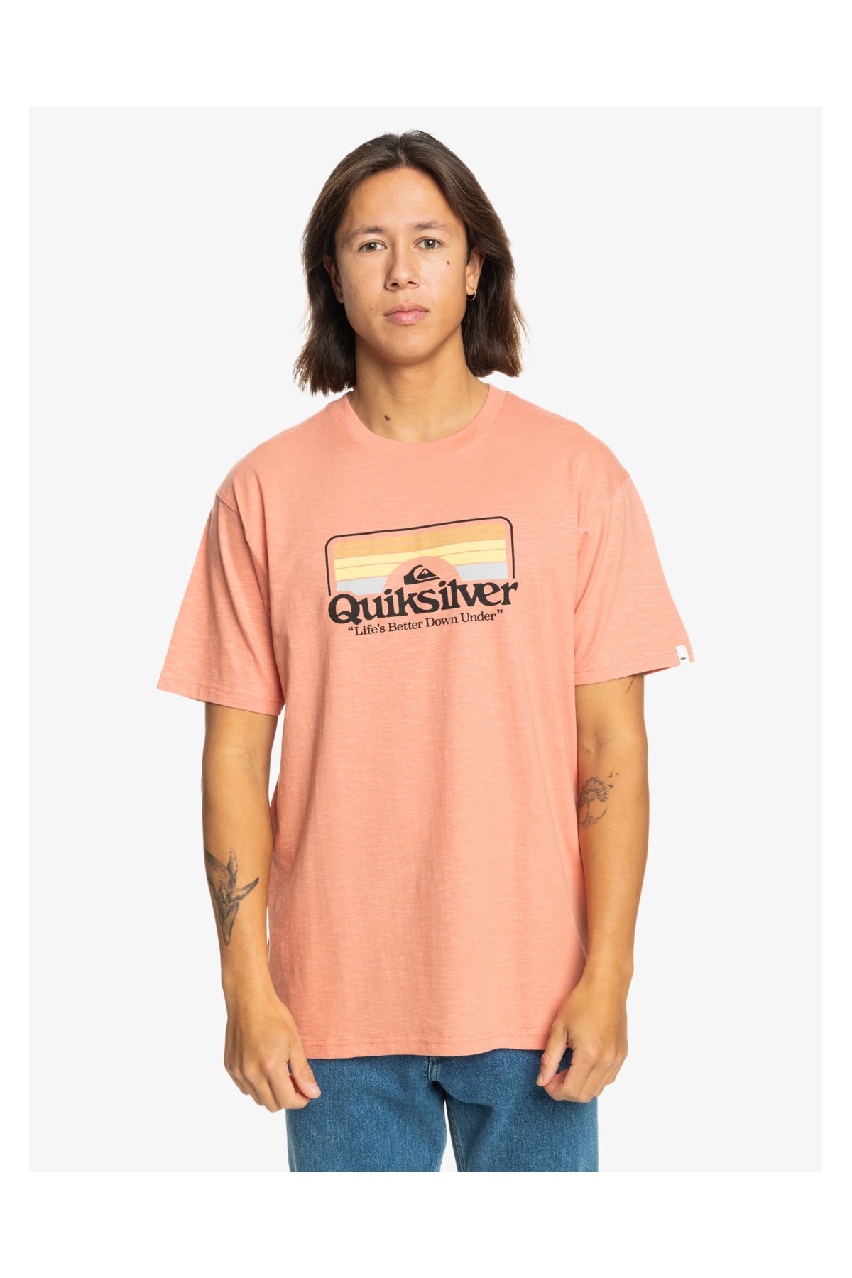 Quiksilver Step inside Erkek Tişört EQYZT07678-MJR0 Turuncu