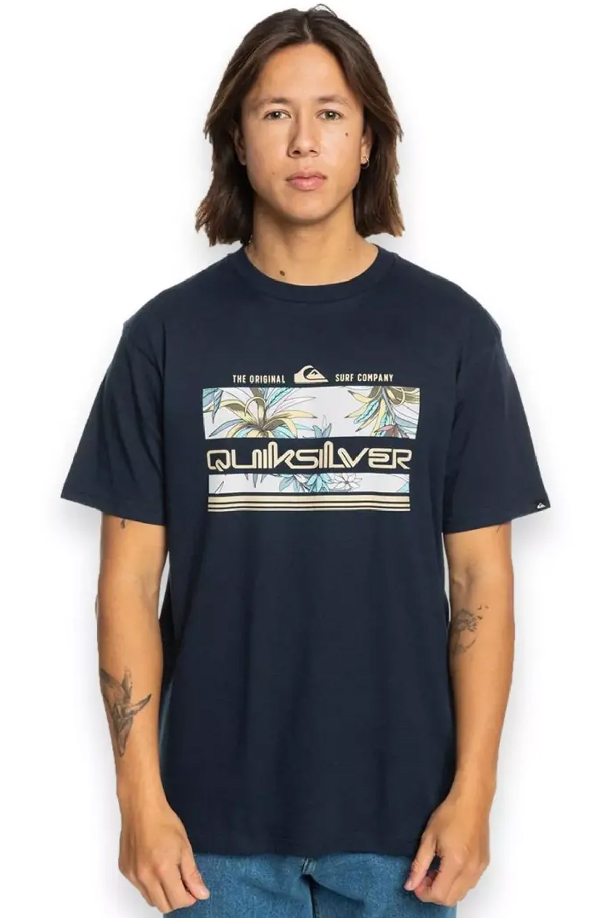 Quiksilver Tropical Rainbow Erkek Tişört EQYZT07679-12818 Lacivert