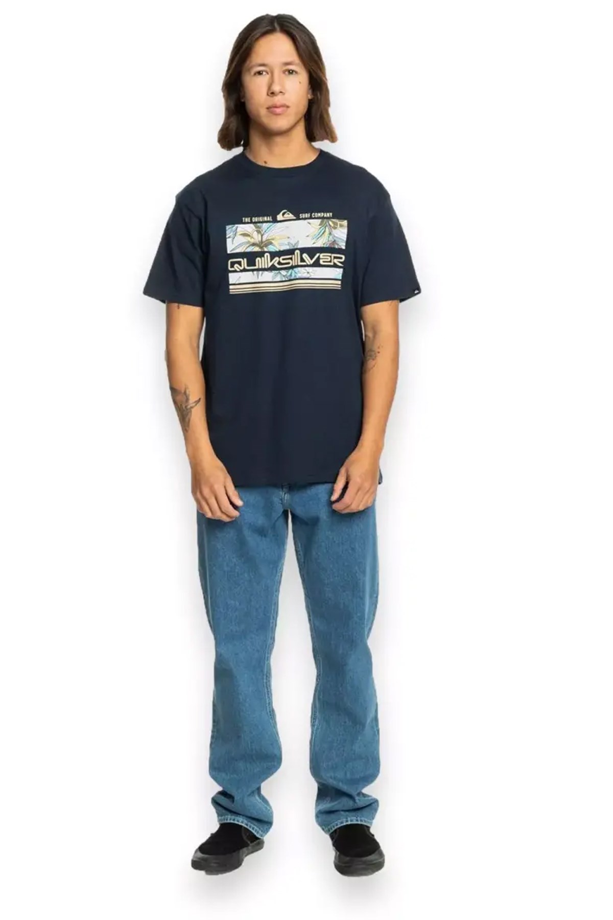 Quiksilver Tropical Rainbow Erkek Tişört EQYZT07679-12818 Lacivert